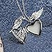 Ximimark 2 pcs Fashion Woman Jewelry Flying Heart Glow Locket with Rose Wings Magic Glow in the dark Jewelry Necklace
