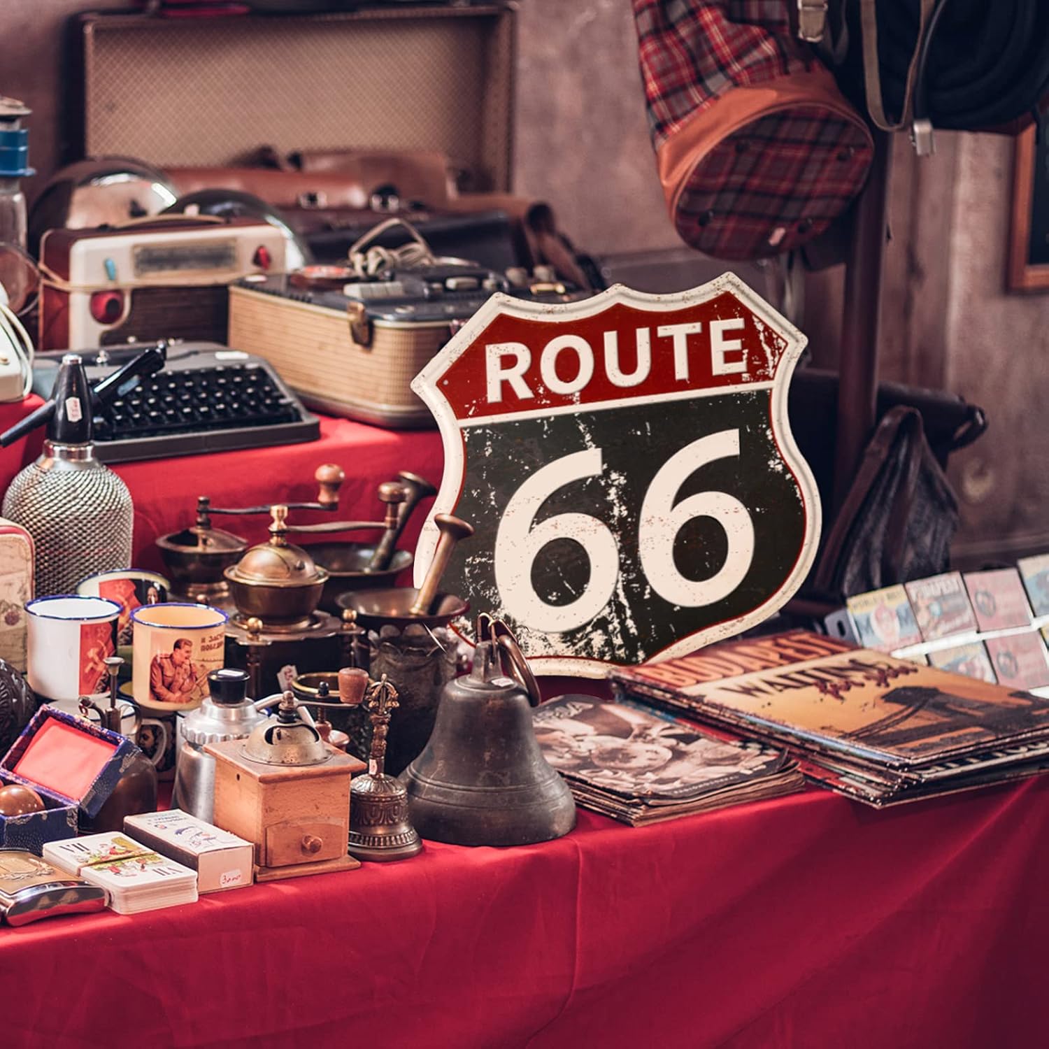 Prоmо Dіѕсоunt Uр Tо 70% оƒƒ HANTAJANSS Route 66 Signs, Vintage Metal Shop Sign, U.S. 66 High Way Road Tin Sign for Home & Garage Wall Decoration 12× 12 Inches