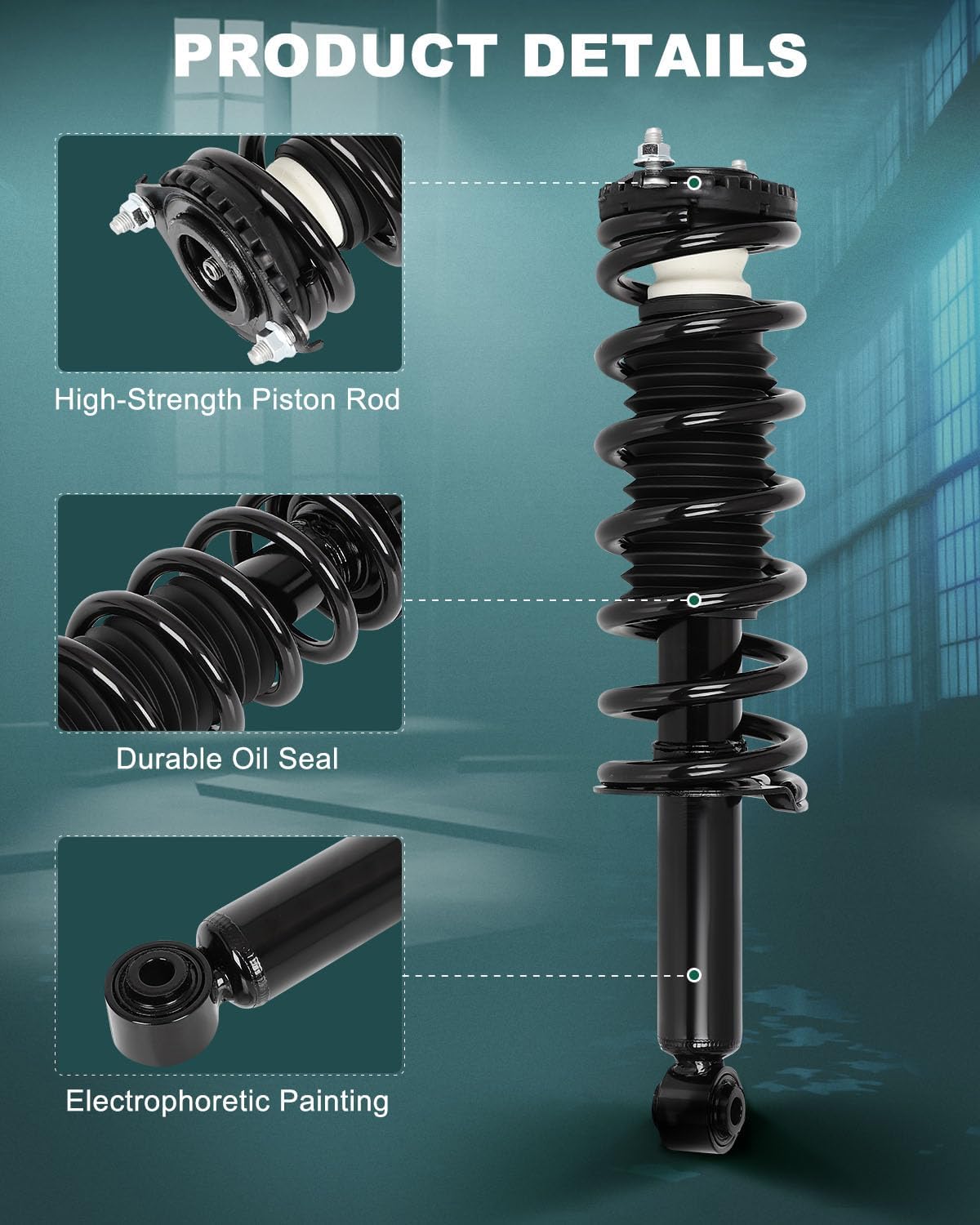 AUTOMUTO Rear Pair Complete Struts Spring Assembly Shock Absorber Compatible with 2005-2009 for Subaru Outback Struts 15920 172567