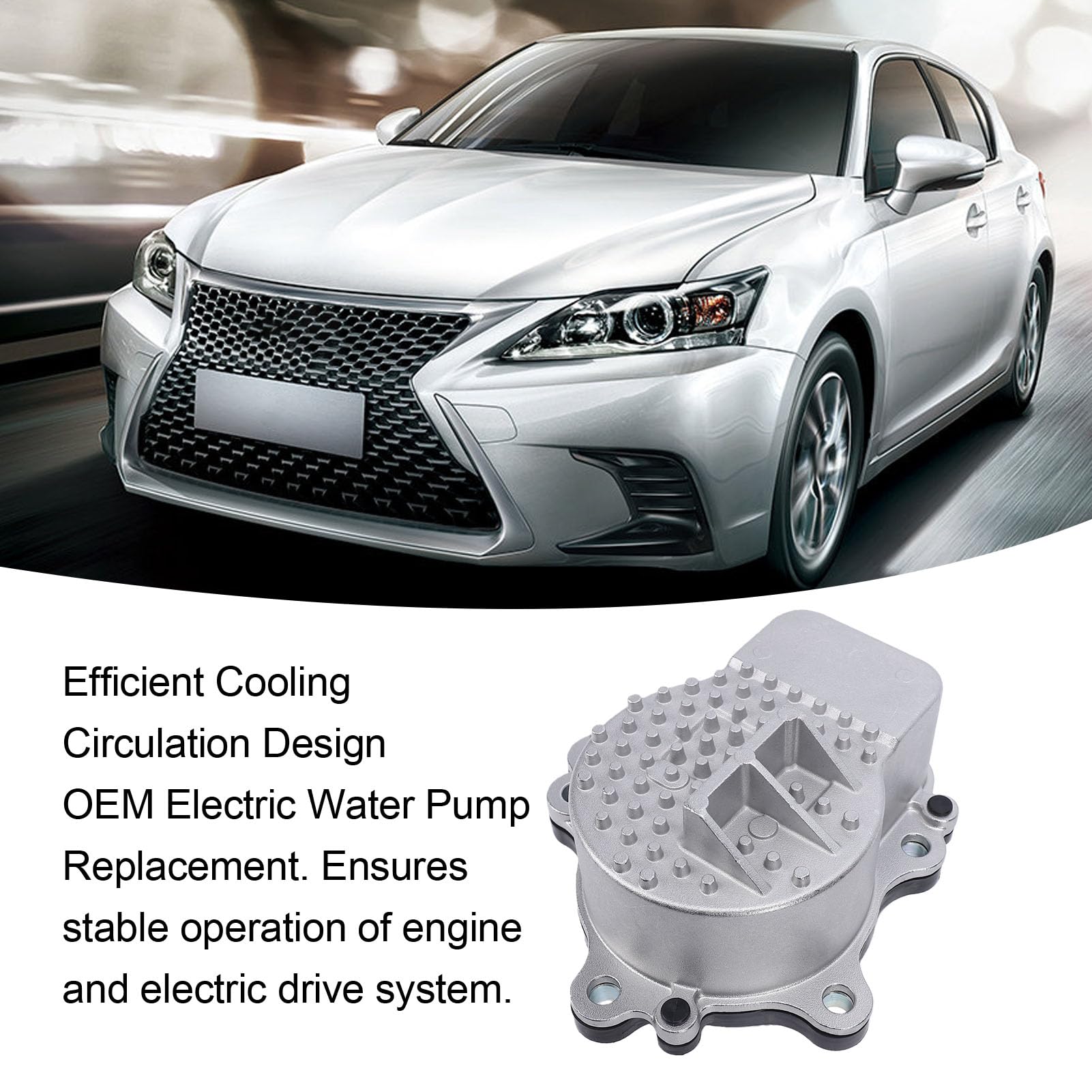 Qcwwy Elektryczna Pompa Wodna Plug and Play Pompa Płynu Chłodzącego 161A0 29015 161A0 39015 Wysokowydajne Chłodzenie Cicha Praca dla Modeli 1,8 L L4 i 1,5 L L4