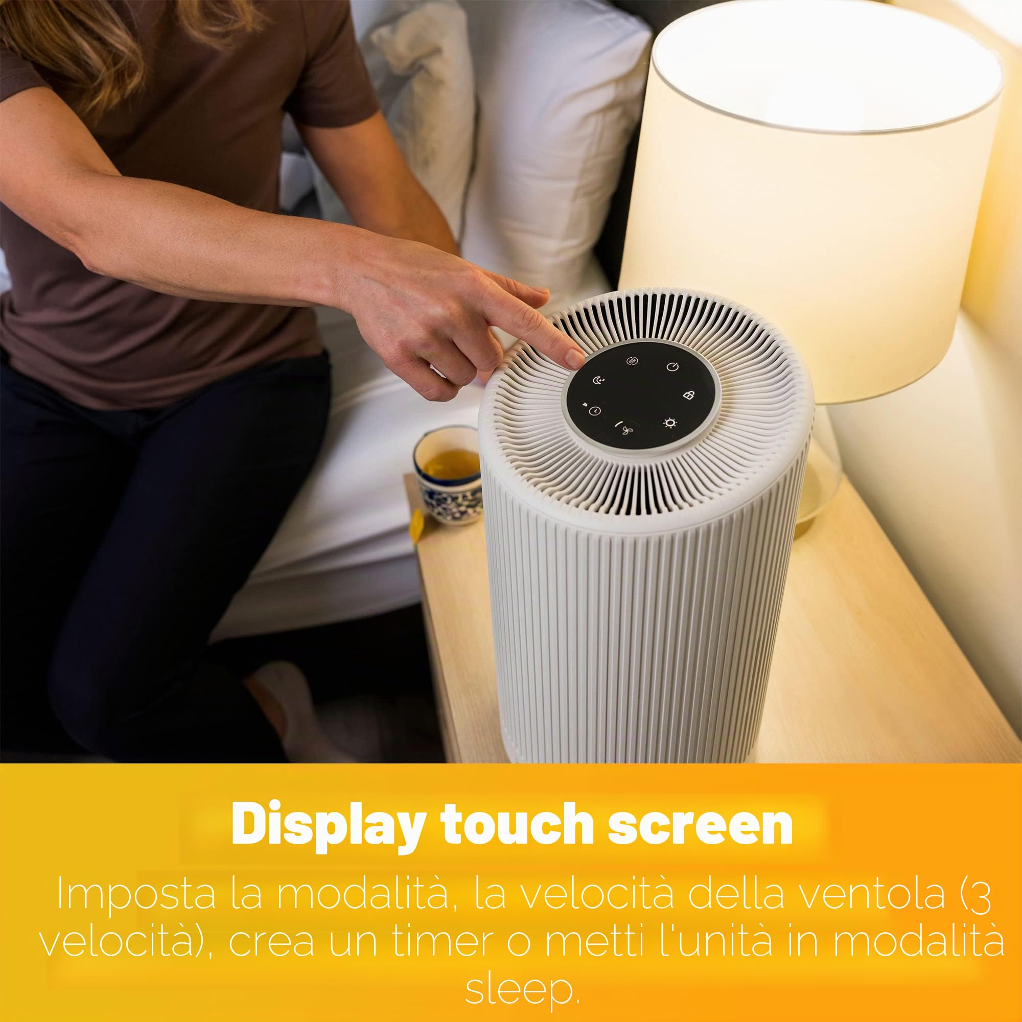 Kenmore Purificatore d'aria PM1005 con filtro HEPA H13, copre fino a 850 mq, sistema di filtrazione HEPA SilentClean a 3 stadi da 25 db, per ufficio e camera da letto
