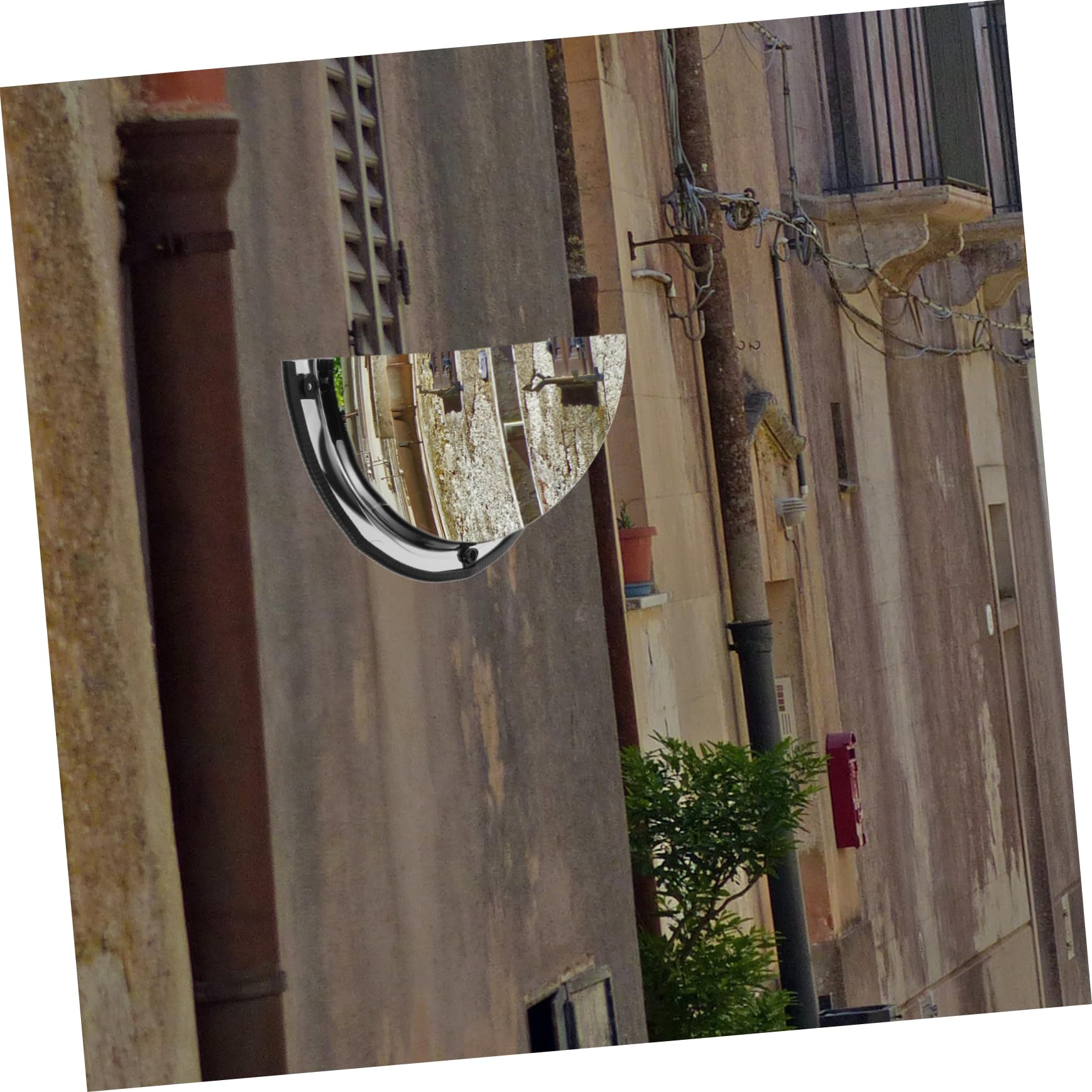 Specchio Convesso 180° di Sicurezza in Acrilico e Ferro 16cm | Filettatura M4, Colore Argento, per Garage e Supermercati, Copertura Ampia