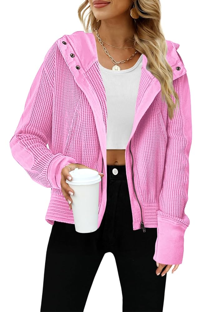 Amazon.com: Yanekop Cropped Zip Up Hoodie Women Waffle Knit Amazon.com: Yanekop Cropped Zip Up Hoodie Women Waffle Knit