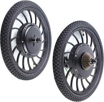 Ebike Electric Bicycle 48V 1000W Front or Rear Integral Motor Wheel,20INCH Electric Bicycle Rear Wheel Hub E-Bike Disc Brake Tail Wheel 6-Hole Type