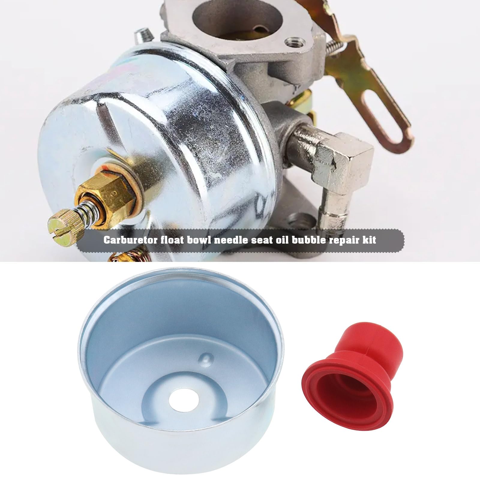 SG Store 2Sets Carburetor Float Bowl & Needle Seat Kit Primer Bulb O-Ring Repair Kit Compatible with Tecumseh 631867 631021B 631021A 631021 36045A Lawn Mower Carb - Image 2