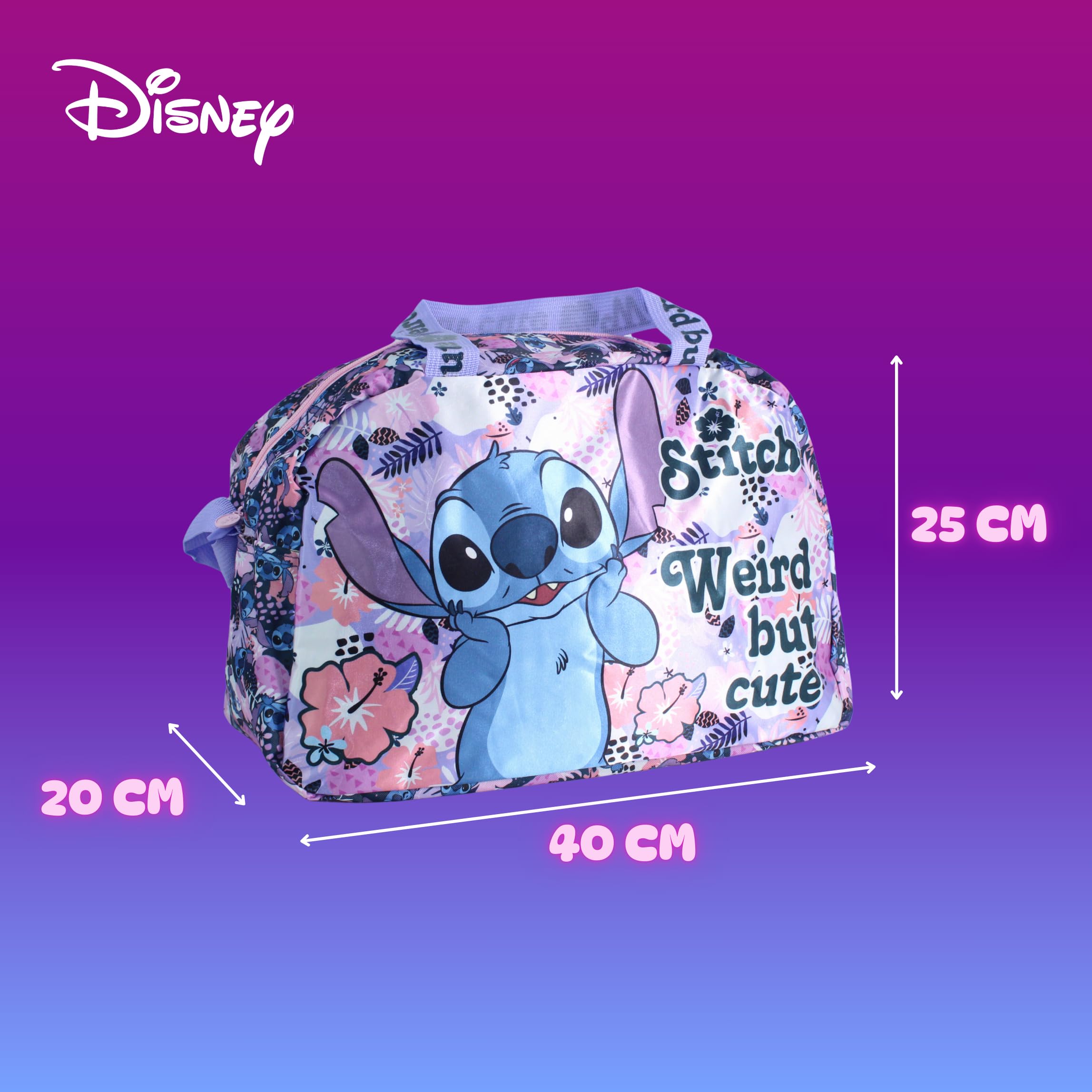 Disney Stitch Bolsa Deporte, Bolso de Gimnasio para Niñas, Bolsa de Equipaje Infantil, Accesorios Regalo para Niñas