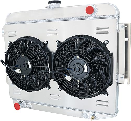 Miniatura 3 de Radiador para Dodge Charger 1966-1969 6.3L 7.0L 7.3L V8 bloque grande de gas, radiador de aluminio completo de 3 filas + 2 ventiladores de 12