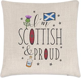 Je suis écossais et Fiers Housse de coussin en lin
