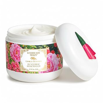 Camille Beckman Glycerine Hand Therapy Cream, Rosewater, 8 oz