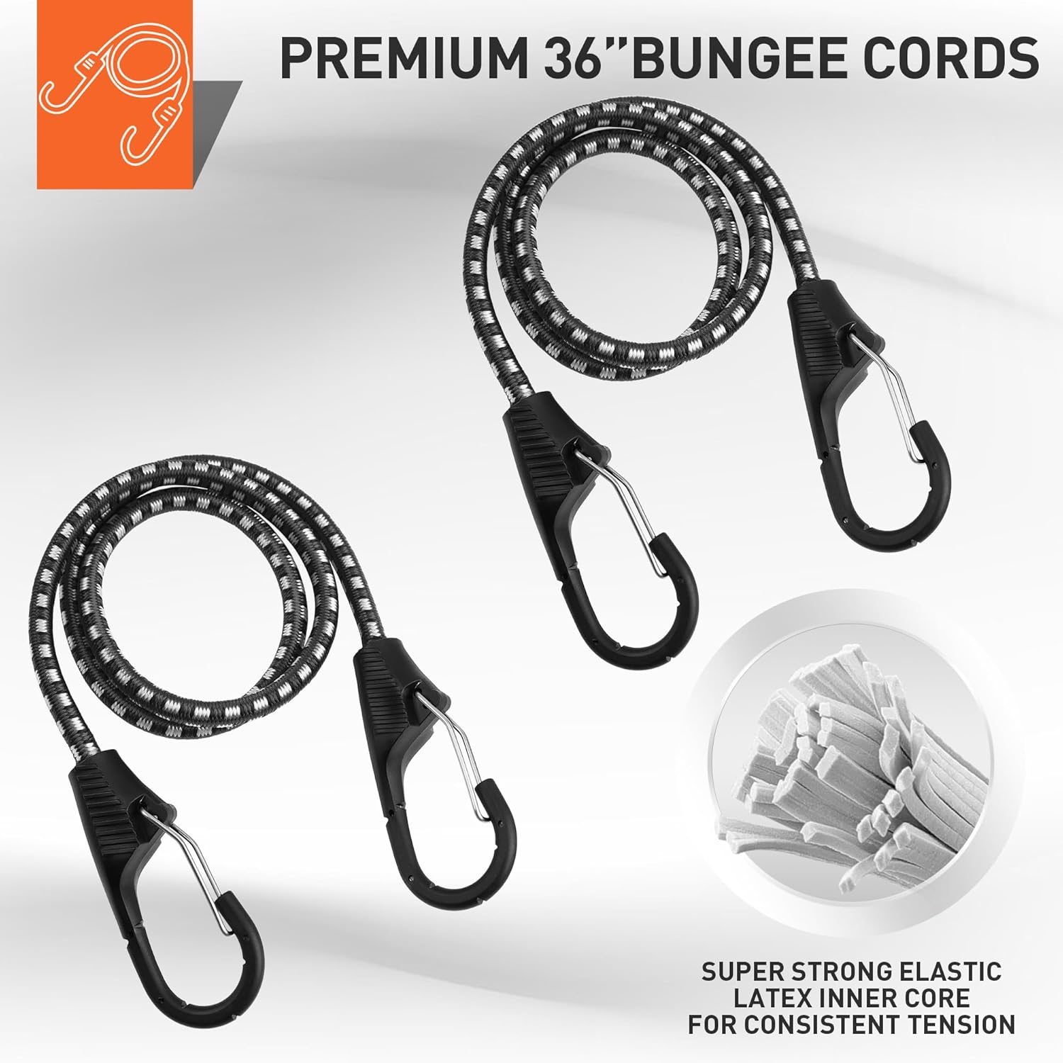 HORUSDY Ratchet Straps Heavy Duty, Tie Down Straps Ratchet Set, 2200 LB Break Strength, Safety Lock S Hooks, Best for Moving, Securing Cargo, Kayaks, Mountain (4 Pack，Black)