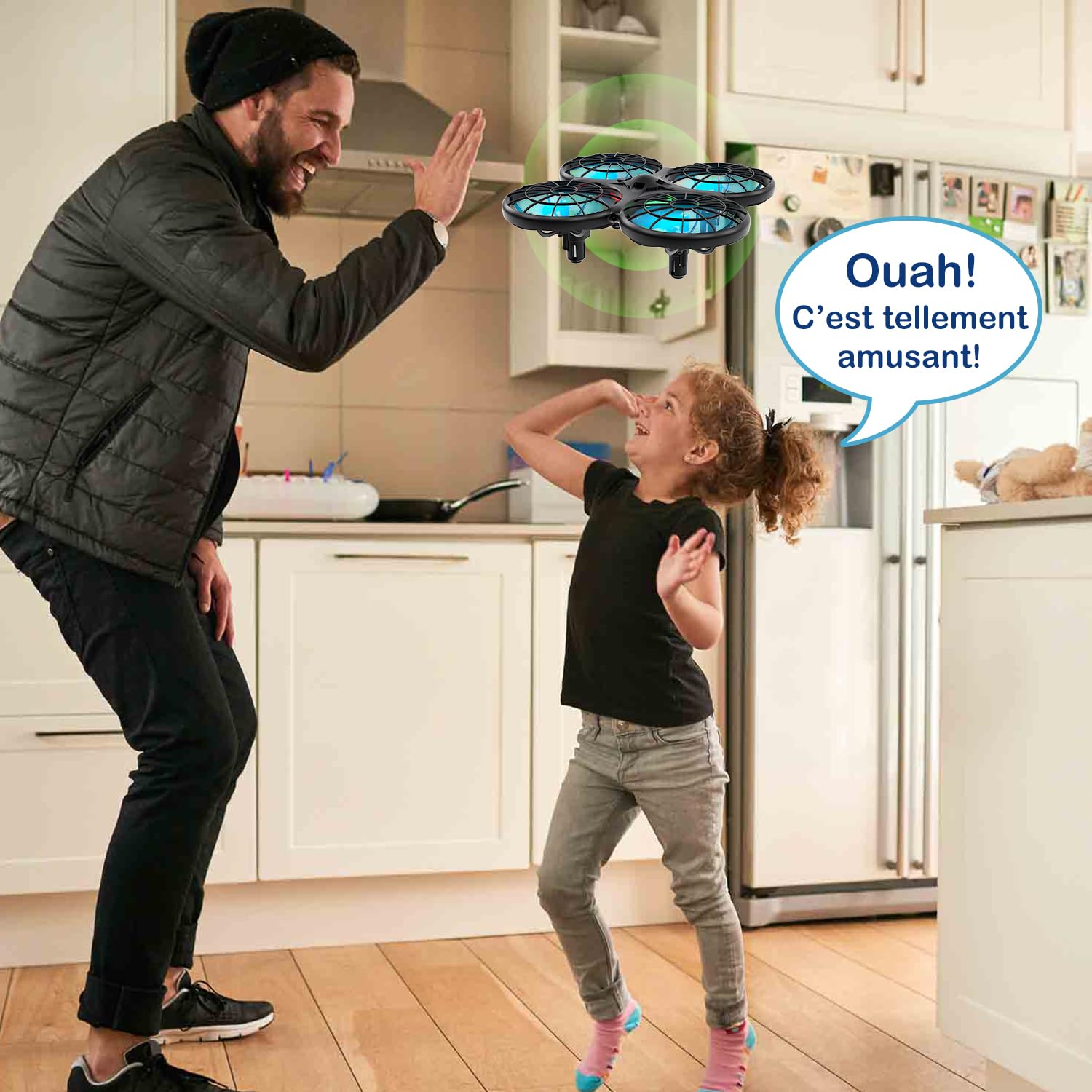 Drone pour Enfant Mini Drone Télécommandé Anti-Collision Automatique Certification C0