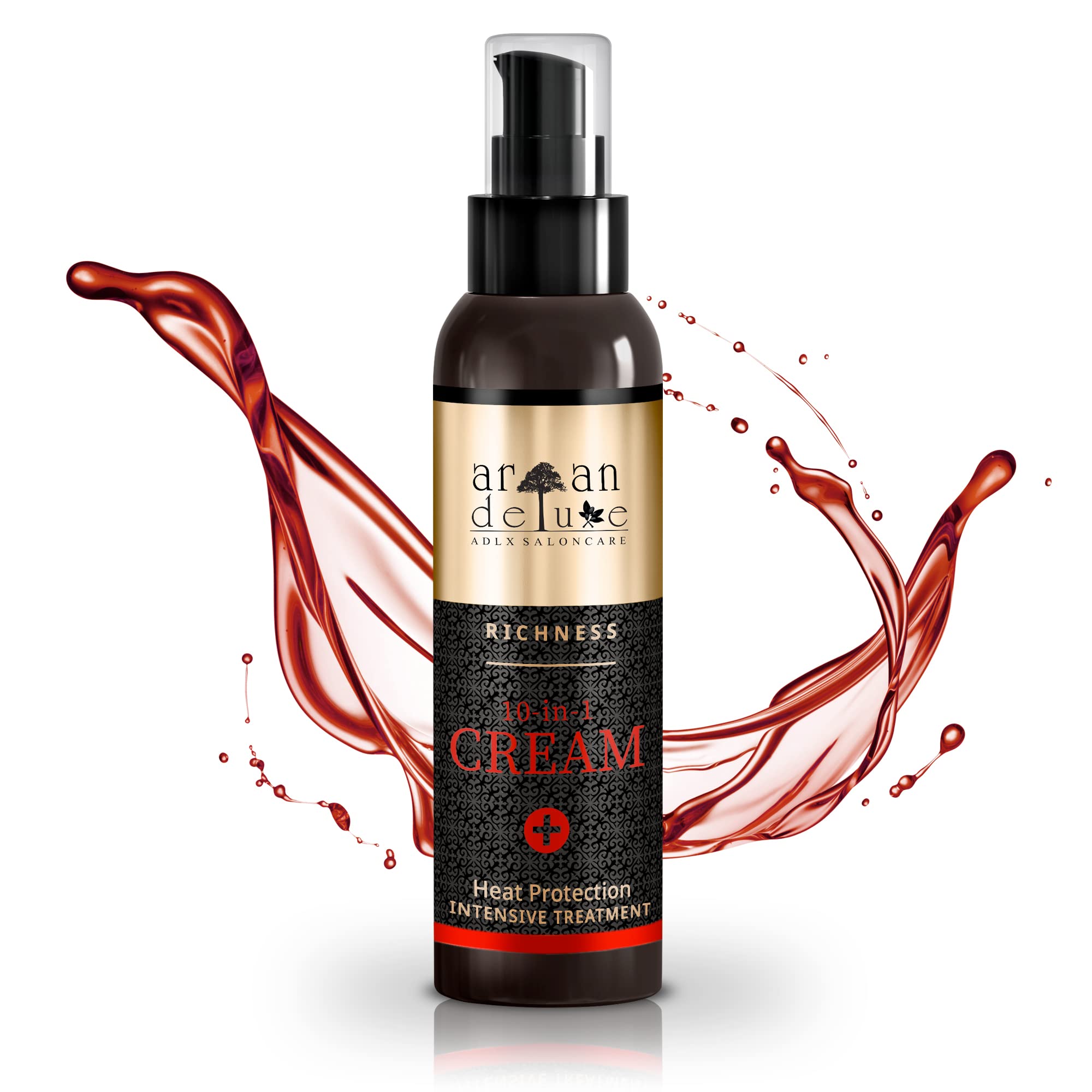 Argan Deluxe 10-in-1 Richness Cream Hair Care Treatment with Instant Effect 100 ml - Perfect Combability, Moisture & Heat Protection - Hair Treatment for Damaged and Dry Hair