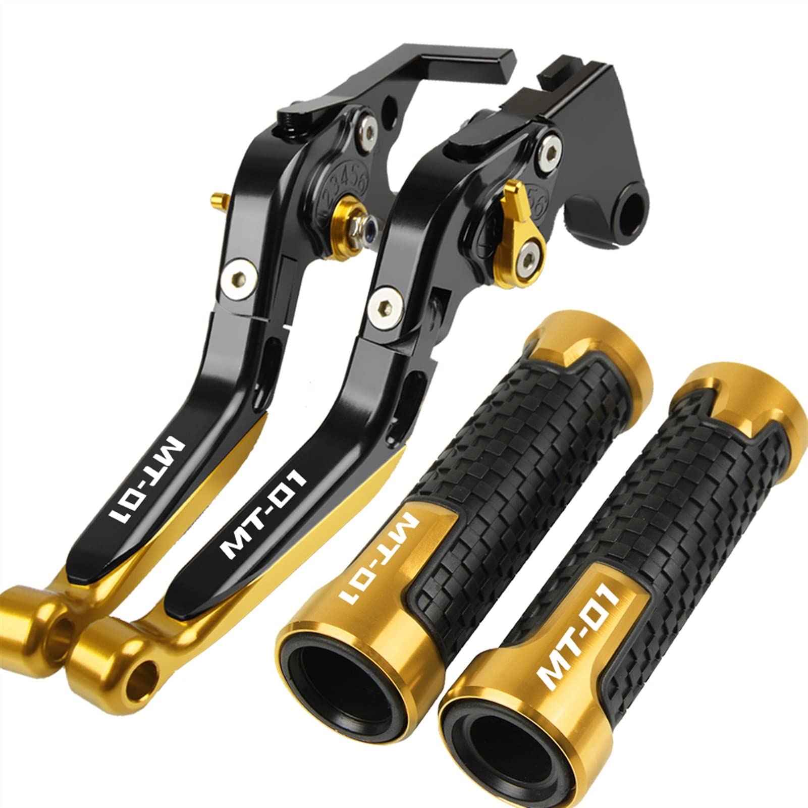 Pour Yamaha MT01 MT-01 2004-2009 Levier De Frein D'embrayage De Moto Leviers Pliables Réglables Extensibles Poignées De Guidon Avec Logo CNC En Aluminium Frein Embrayage (Couleur : 8