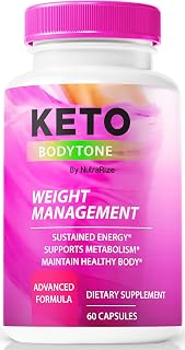 NutraRize Keto Body Tone Weight Loss Capsules, Daily Keto Formula with Premium Ingredients to Help Support Active Lifestyle and Everyday Wellness, Just 2 Easy-to-Take Pills a Day (60 Capsules)