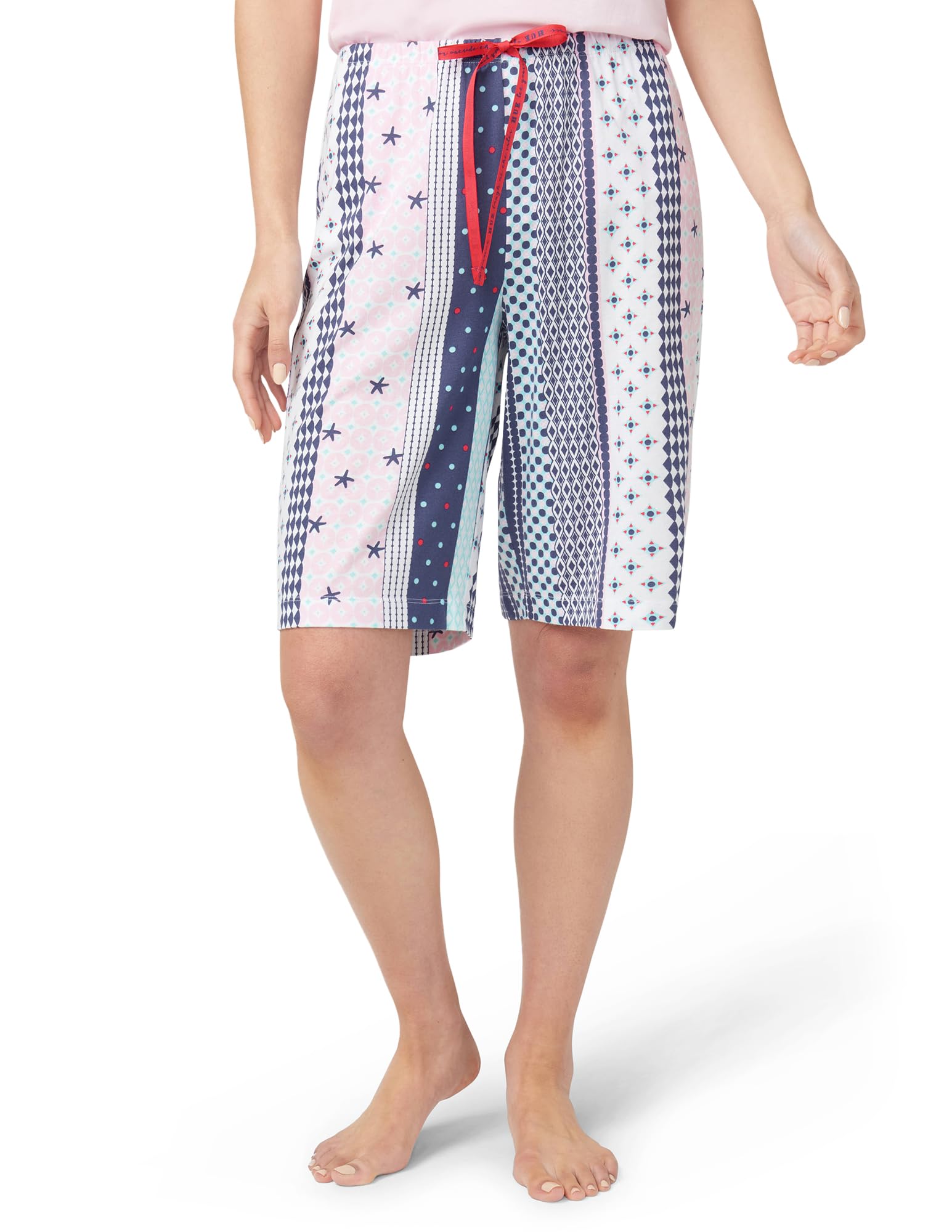 HUE Women's Summer Vacation Pajama Separates, Soft, Whimsical Print Pjs with Tropical Beach Themes, Flip Flops, Cocktails
