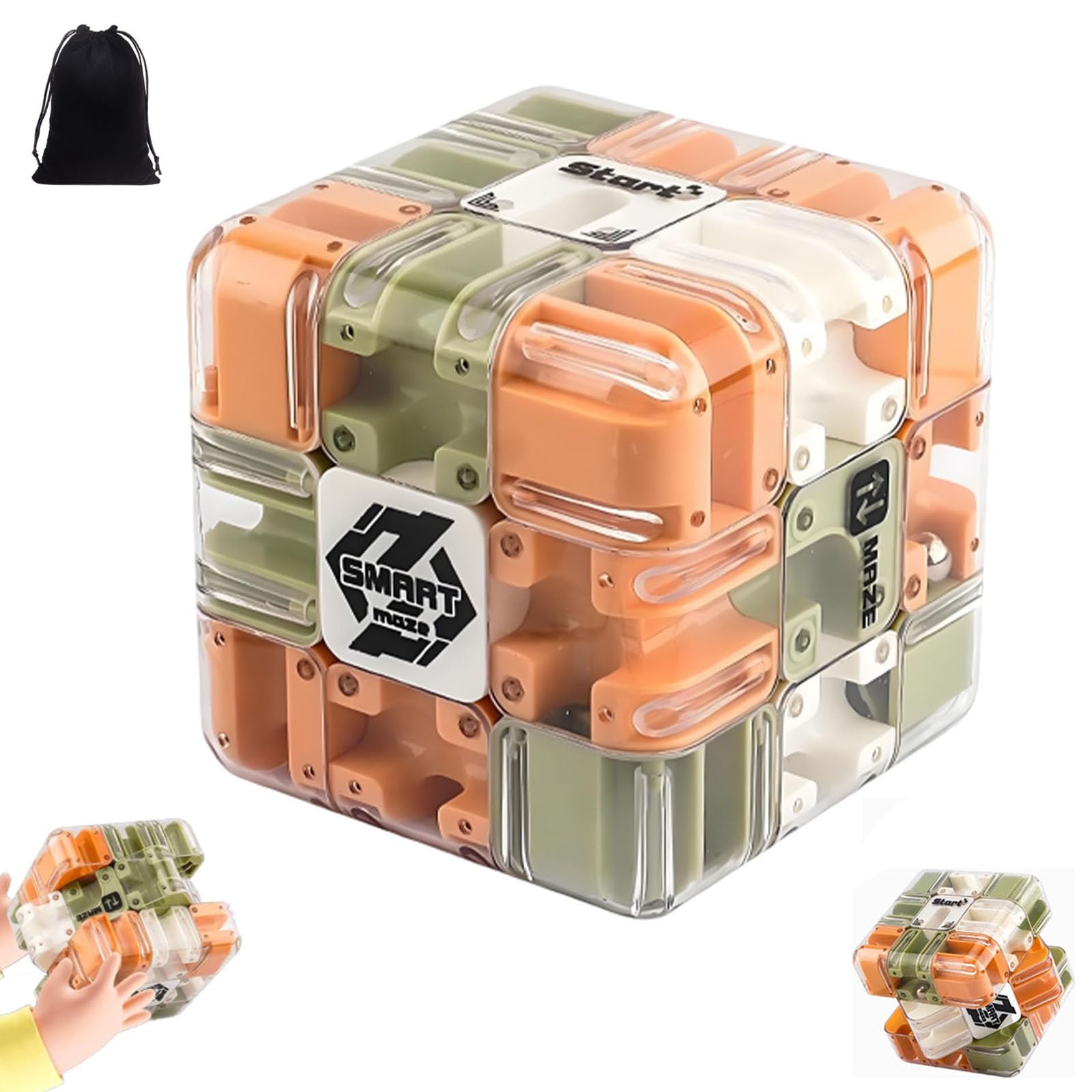 Large Labyrinth 3D Puzzle Maze Cube - Engaging Brain Teaser Toy, Smart Roller Ball Maze Cube, Cultivate Logical Thinking, Fun Stress Relief Game Gift (1pc)