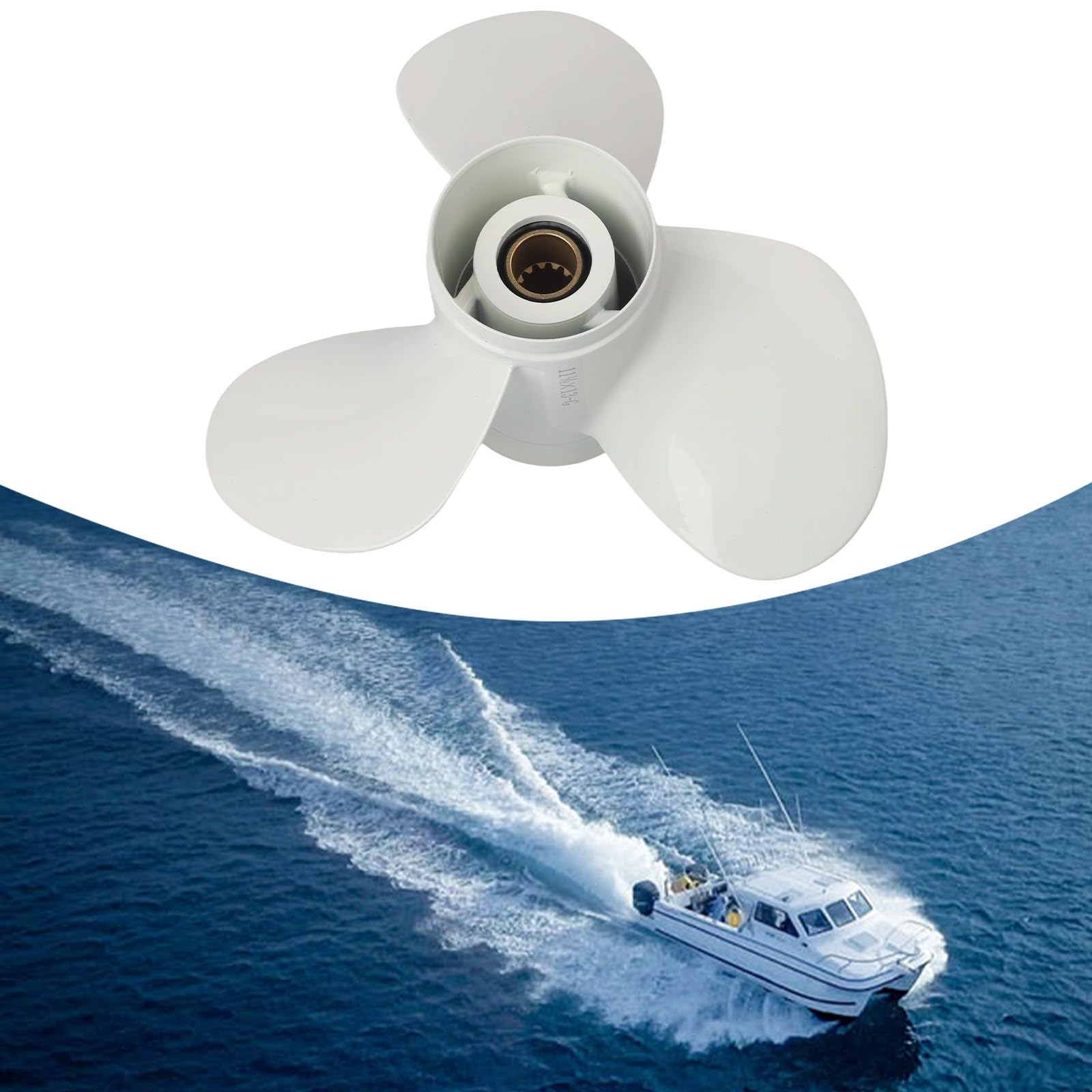 Elica a tre pale in alluminio 11 1/8 x 13 per modelli fuoribordo 30HP 40HP 48HP 50HP come F40MSHA C50TLRY 40TLRW