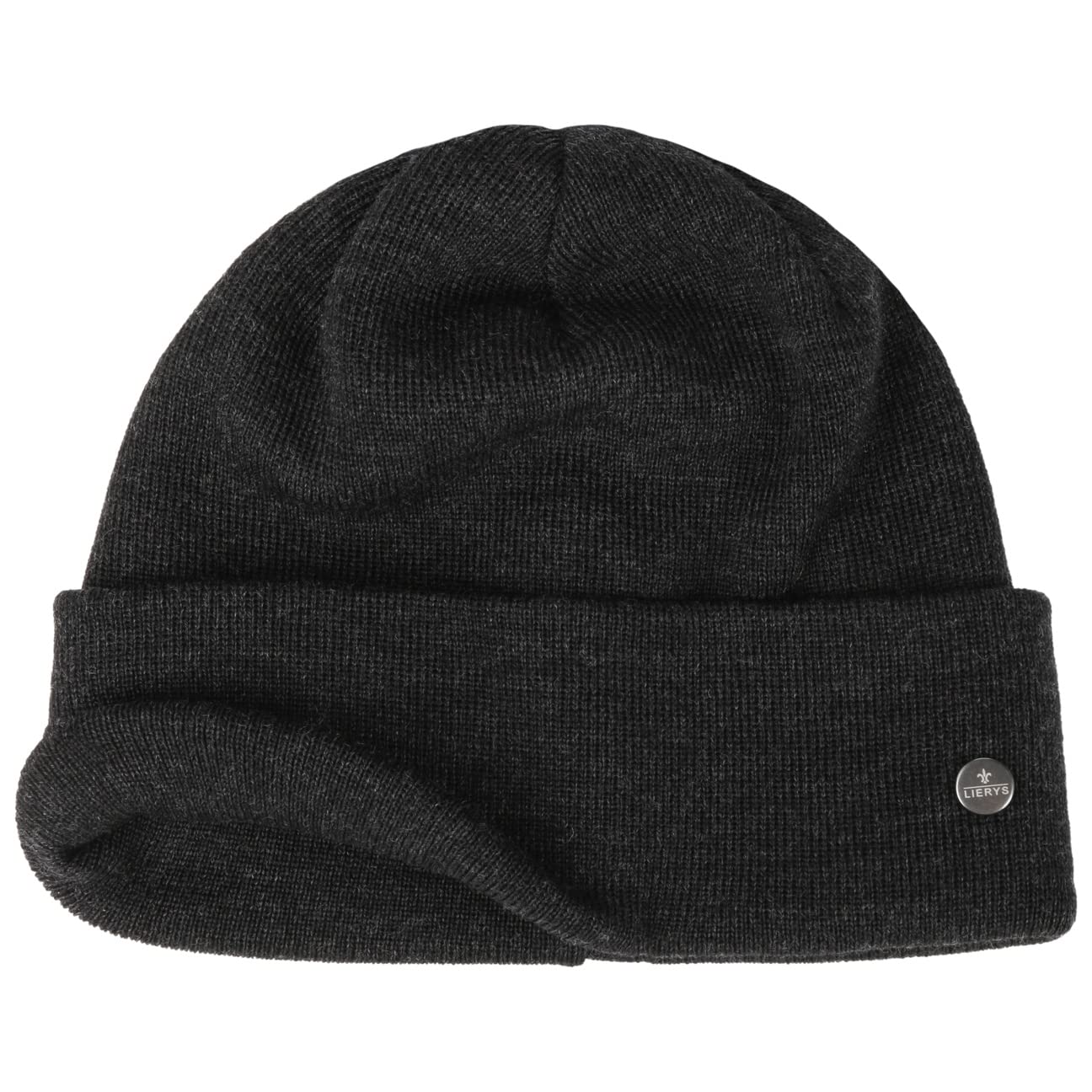 LIERYS Fine Merino czapka z mankietem Wyprodukowano w Niemczech Unisex Jesien Zima