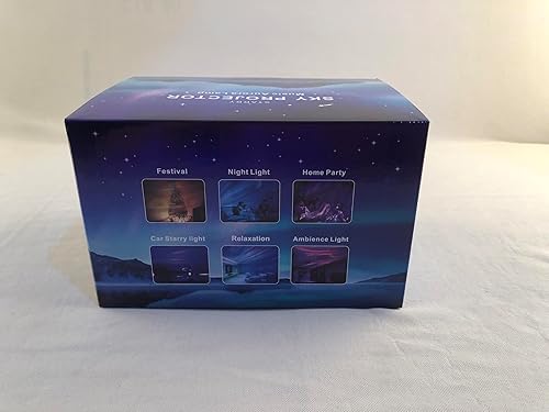 Miniatura 12 de Proyector de estrellas con luces de galaxia para dormitorio, altavoz Bluetooth y proyector de luces del norte de ruido blanco, proyector de luz