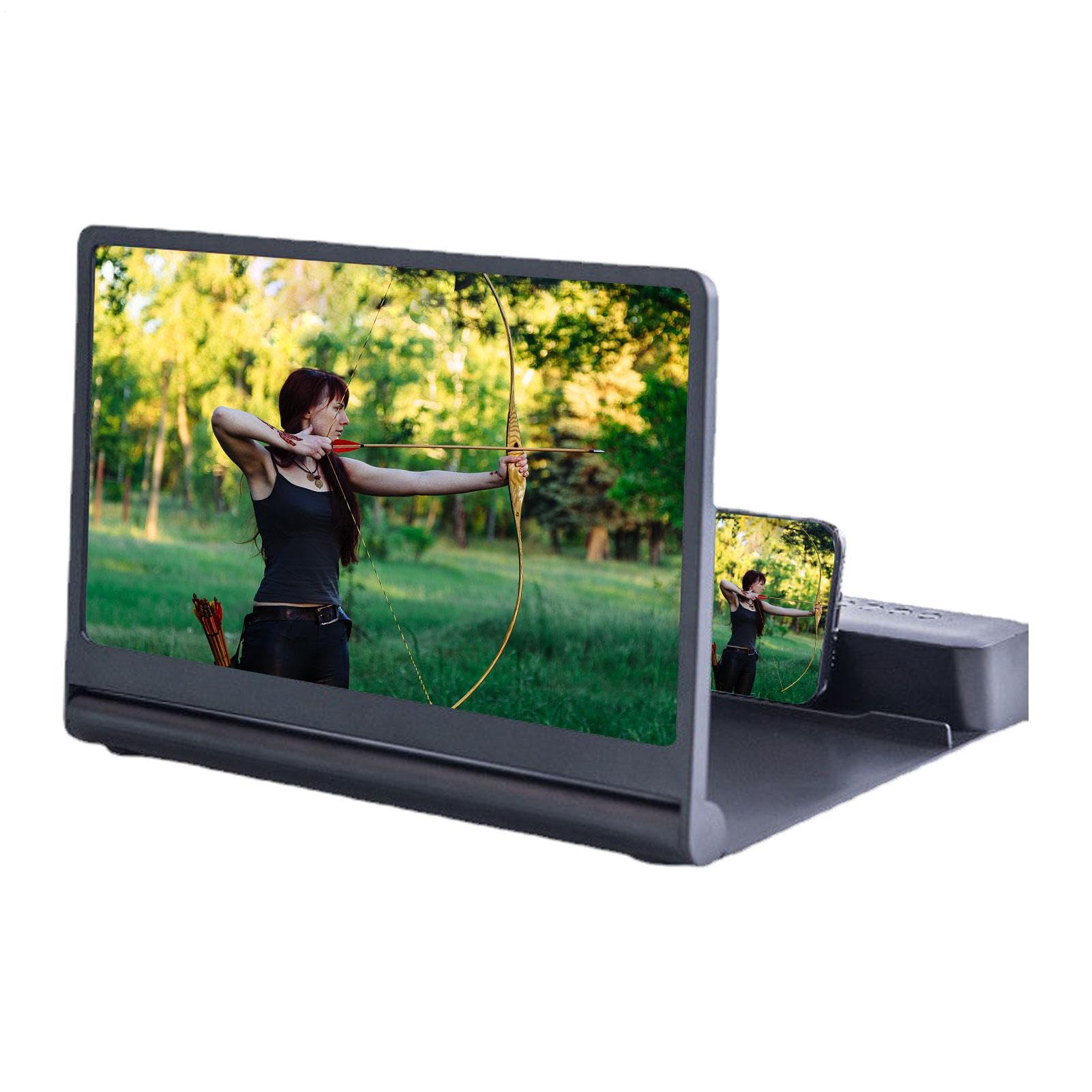 Lupa De Pantalla Del Teléfono - Amplificador De Pantalla 3D HD De 12 Pulgadas, Soporte Móvil Plegable, Visualización Ampliada Clara Con Diseño Portátil | Ver Videojuegos Para Teléfono, Tabl