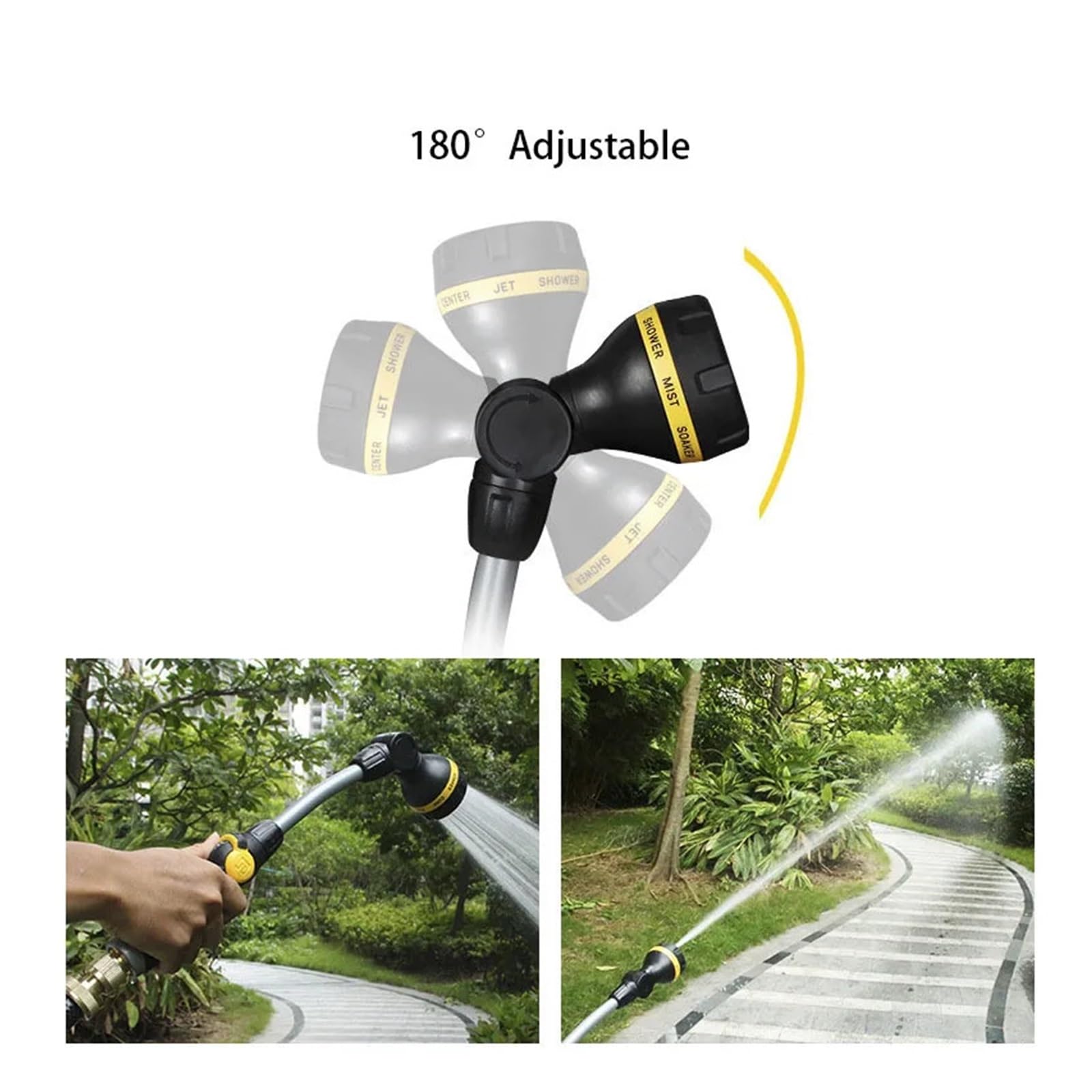 Lance Regolabili A 180° Pistola A Spruzzo For Acqua Di Lavaggio Ad Alta Pressione For Tubo Da Giardino Ugello For Irrigazione Strumenti For La Casa Sciacquare Il Pavimento Alta Pressione