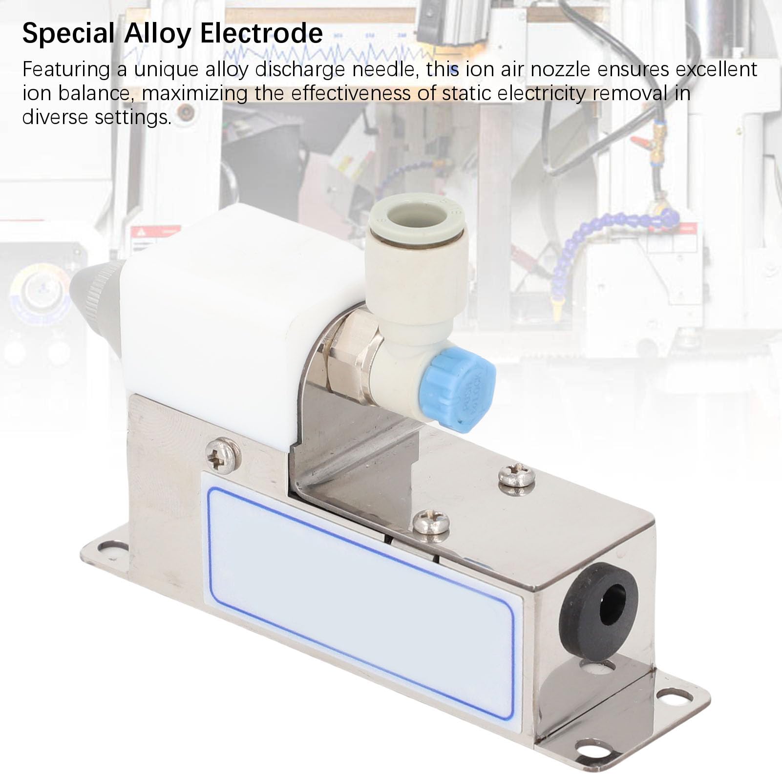 Boquilla de Aire Ionizante Estático Anti Static Ionizer con Fuente de Alimentación de Alto Voltaje Ultra Compacta para la Fabricación de Dispositivos de (Enchufe de la UE)