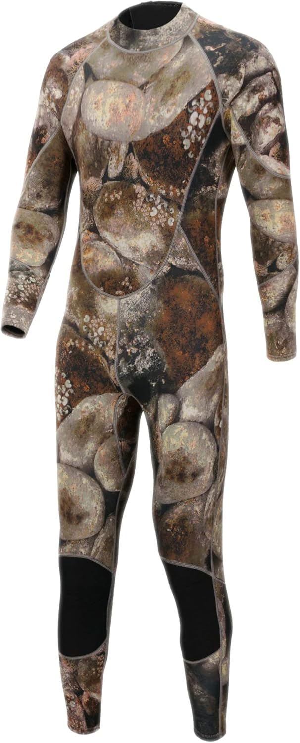 Diving Suit Men, 3 mm Neoprene Full Long-Sleeved Wetsuit Zipper After Thermal wear, Suitable for Surfing Scuba Diving Snorkeling