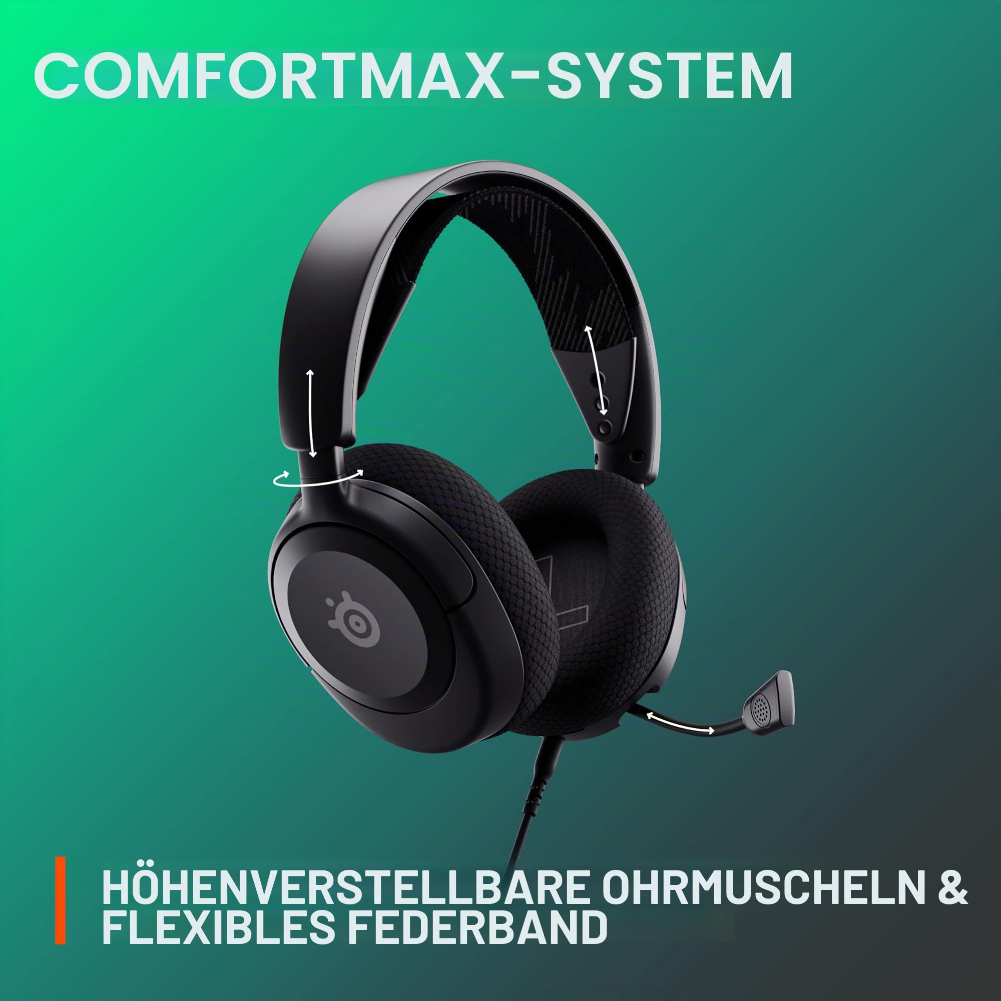 SteelSeries Arctis Nova 1 Multi-System-Gaming-Headset – HiFi-Treiber – 360° räumliches Audio – Komfortdesign – langlebig – Ultraleicht – Mikrofon mit Geräuschunterdrückung – PC, PS5/PS4, Switch, Xbox