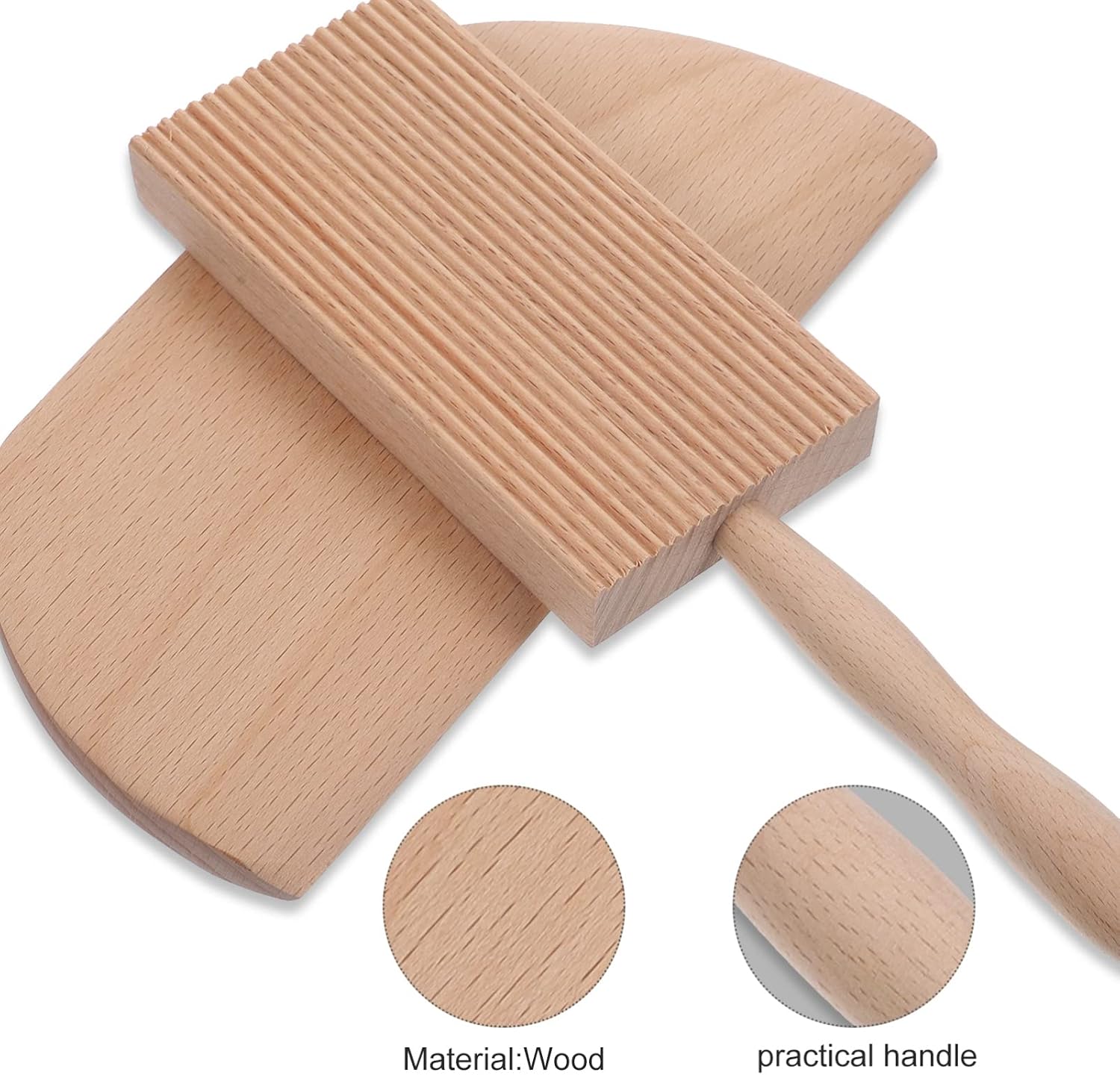OUNONA 1set Wooden Board Pasta Making Tools for Homemade and Pasta Convenient Space-saving Design Natural Texture for Kitchen Use