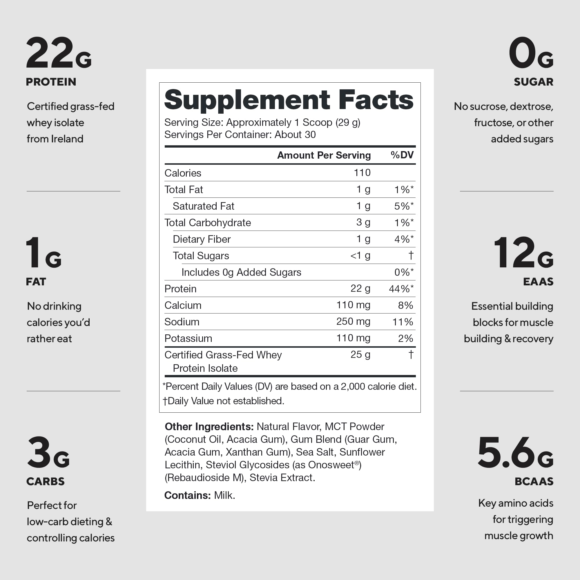 Legion Whey+ Protein Isolate Grass Fed, Oatmeal Cream Pie, 30 Servings — Amazon image 2
