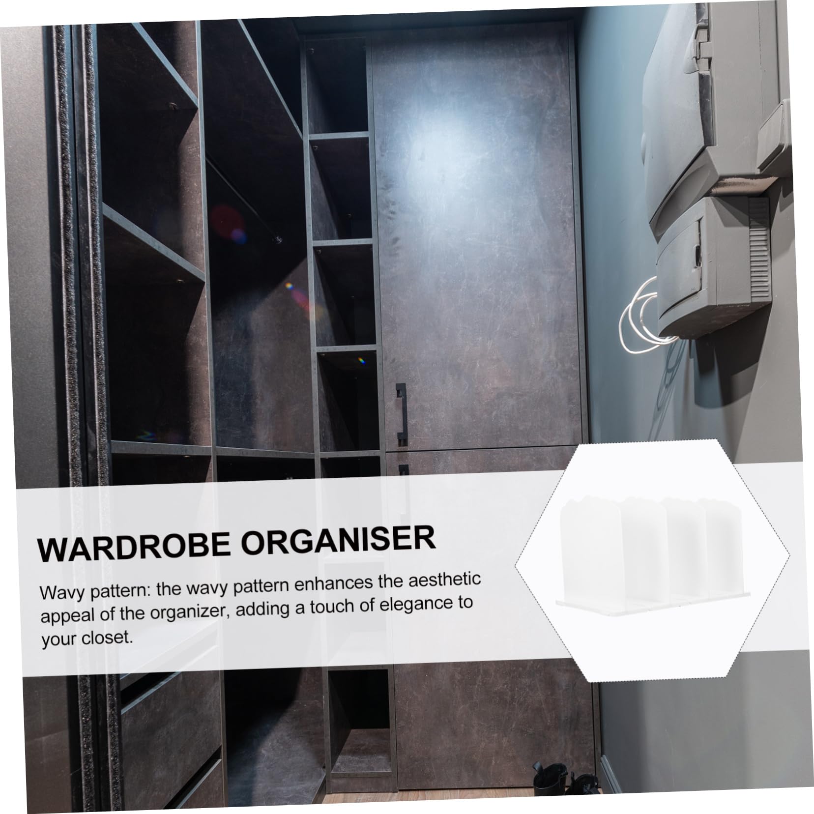 Organizador de Puerta Colgante para Armario, Divisores de Almacenamiento Ajustables de Plástico, Estante para Guardar Bolsos, 2 Piezas, Blanco, Fácil Montaje