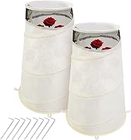 Vista 8 de 3 conos de rosas emergentes para protección de invierno, 20 x 13 x 9 pulgadas, cubierta protectora de collares de rosas de invierno, protección