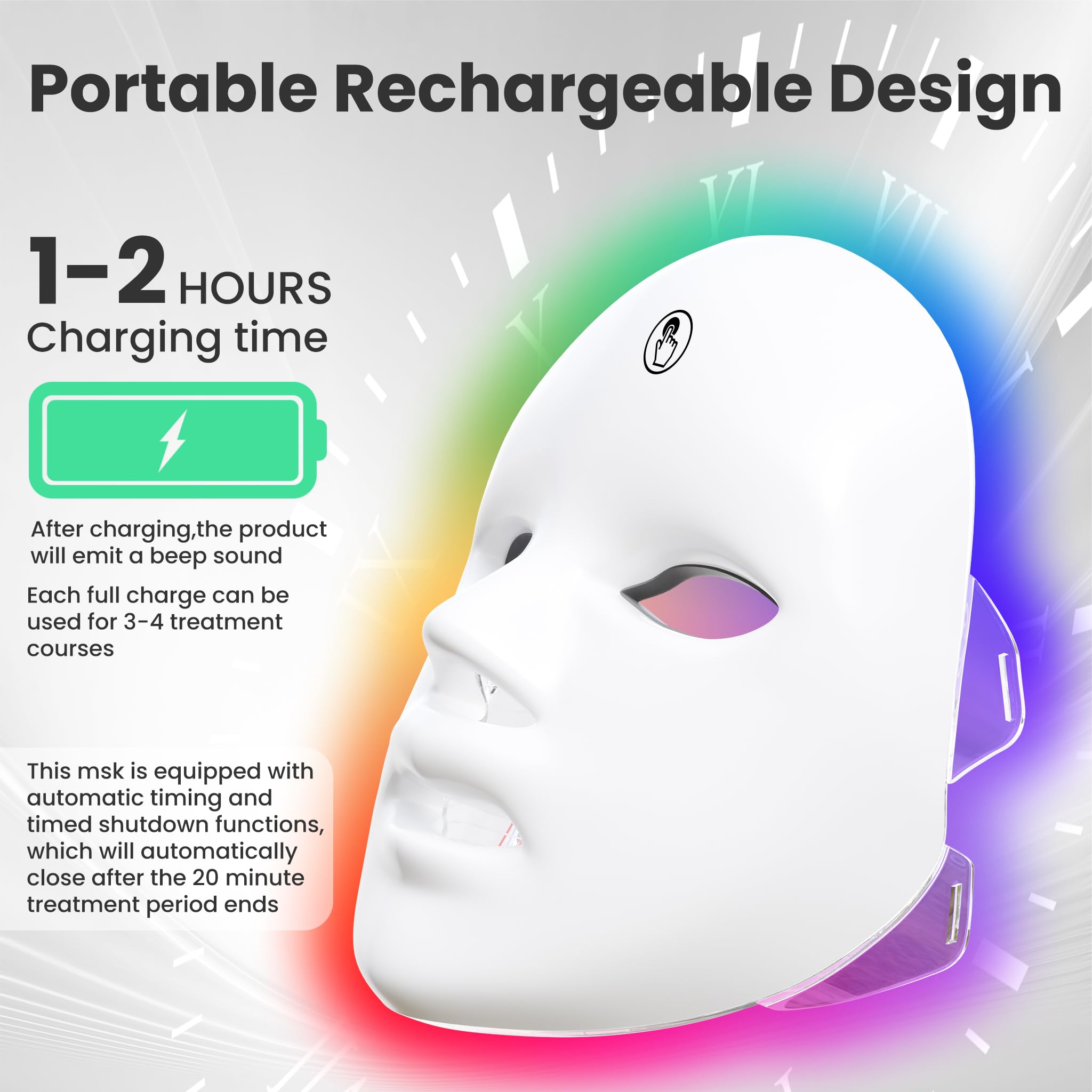 Amazon.com : gelpal 7-1 Colors Red Light Therapy For Face，LED