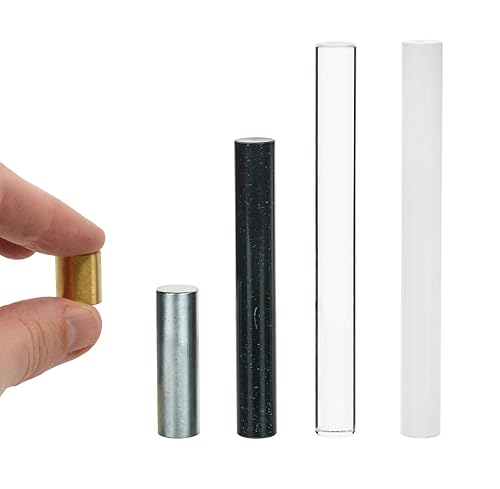 Miniatura 2 de EISCO Juego de 5 piezas de densidad de masa igual  aluminio, latón, nailon, acrílico y cloruro de polivinilo (PVC)  para experimentación de calor