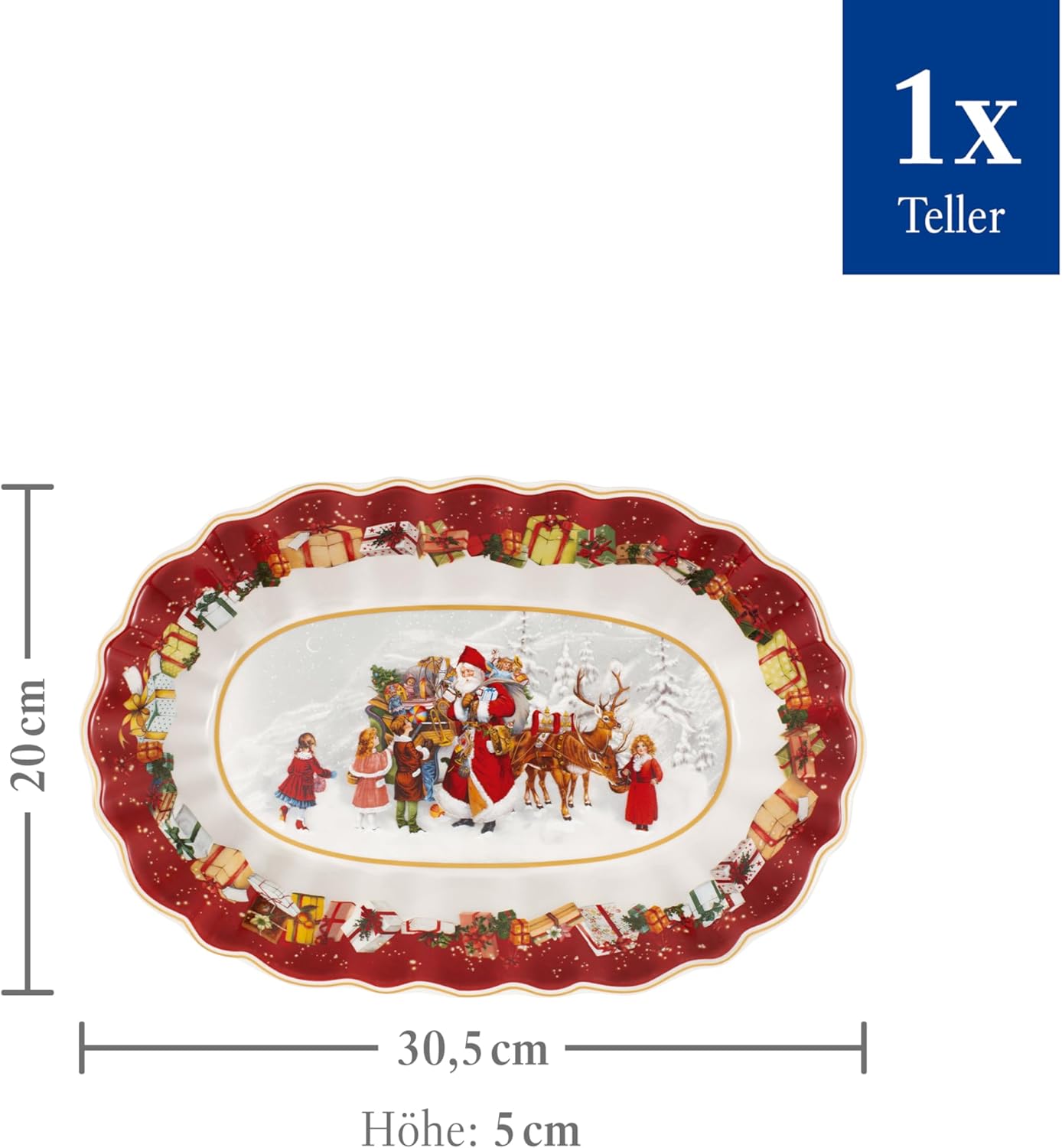 Villeroy & Boch 14-8332-2556 Pastry Plate, Porcelain, Red