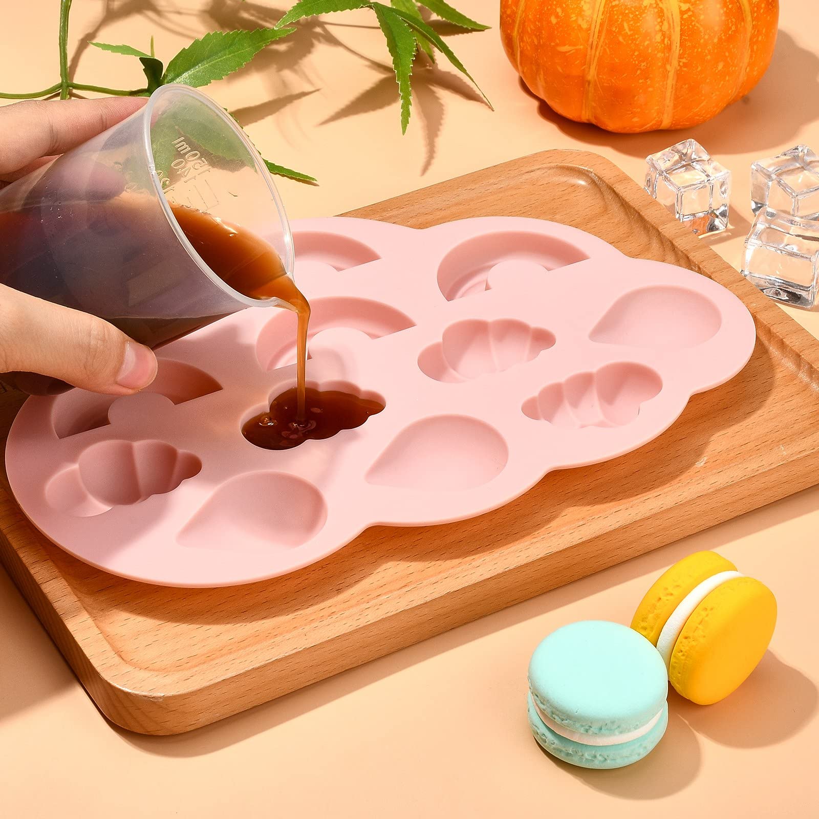 UR URLIFEHALL 5 Pcs 3D Rainbow Cloud Raindrop Weather Theme Silicone Mould Cake Border Fondant Moulds for Cake Decorating Chocolate Candy - Image 4