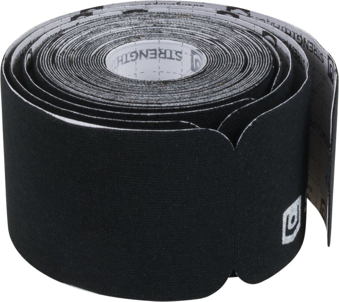 5m (16'), Black : StrengthTape Precut Roll Kinesiology Tape