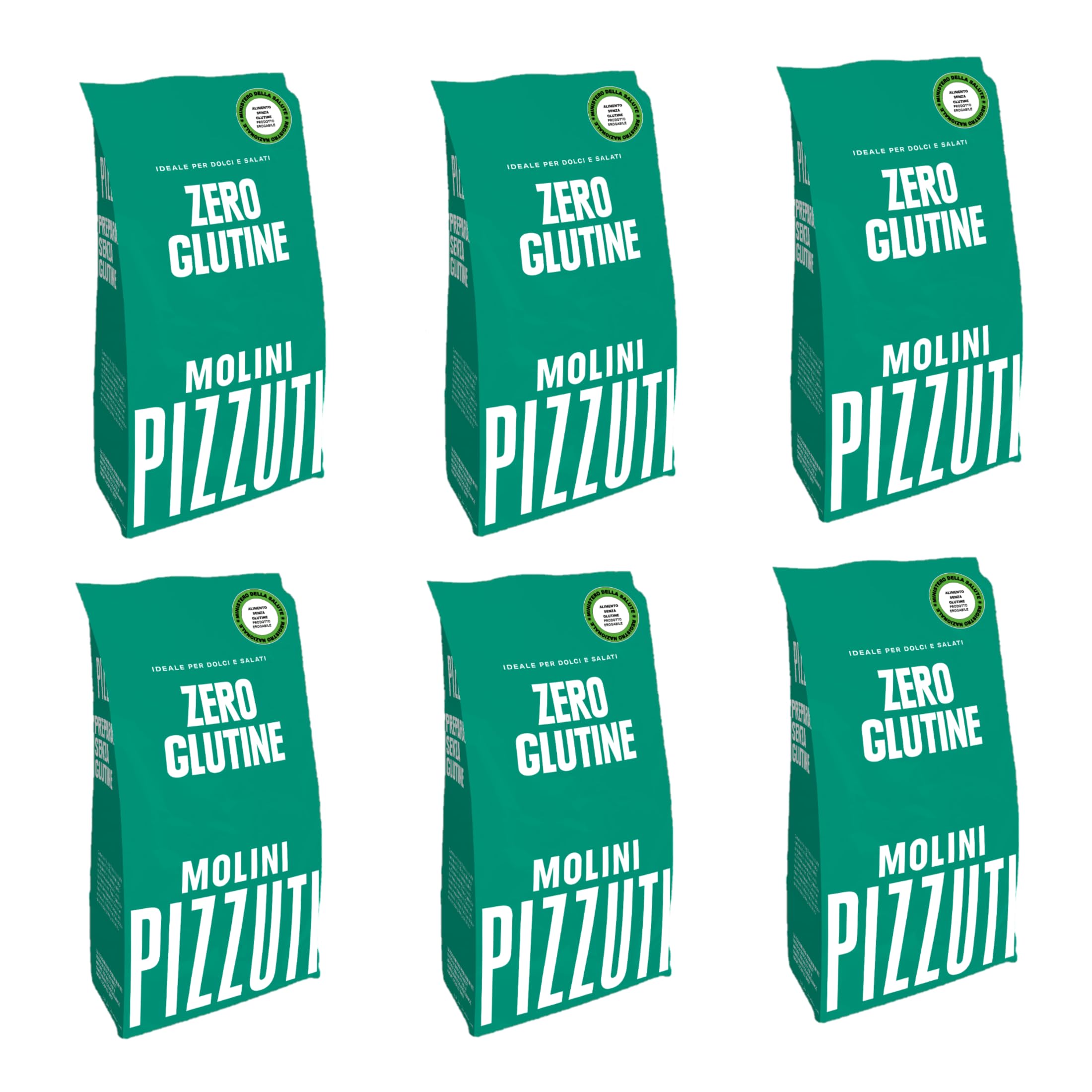 Pizzuti mąka "bezglutenowa do pizzy" 500 g – zestaw 6 sztuk