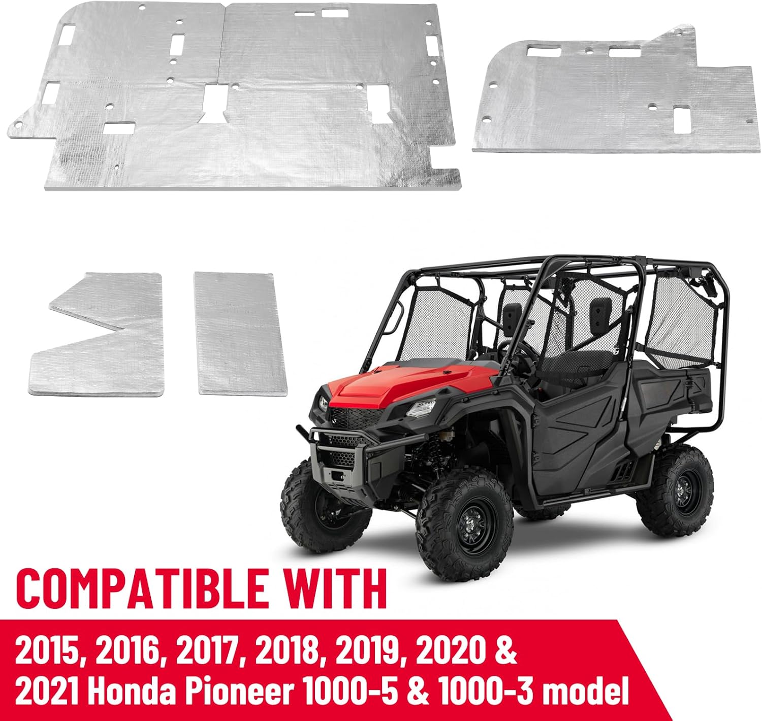 Heat Shield Kit Compatible with Honda Pioneer 1000 1000-5 1000-3 DLX LE EPS (2015-2022)