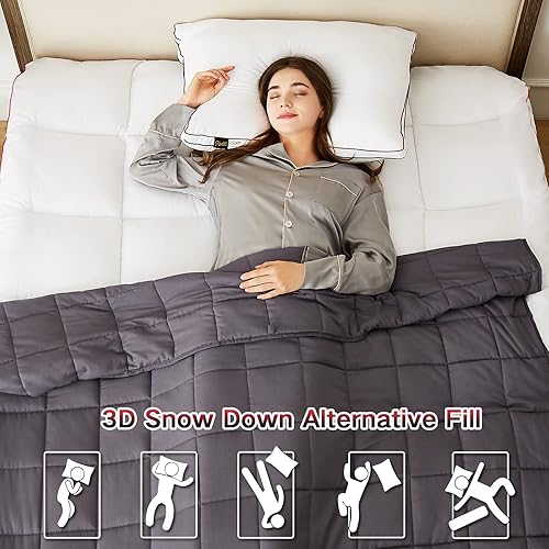 Miniatura 7 de Homemate Cubrecolchón, extra grueso, relleno alternativo de plumón de nieve 3D para sueño profundo, parte superior de almohada refrescante de 1800
