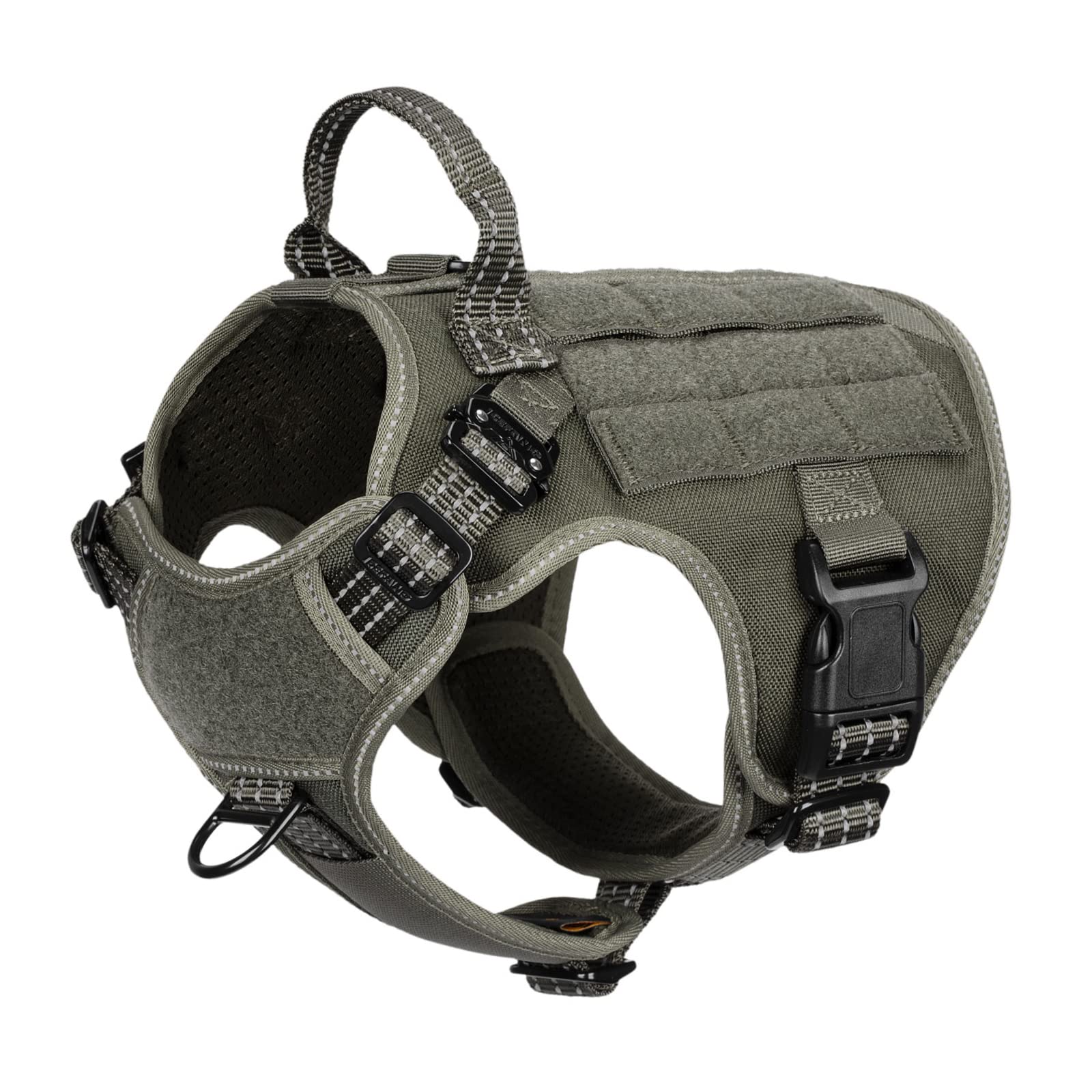 ICEFANG Tactical Dog Harness for Small Dogs, Reflective No Pull Dog Vest