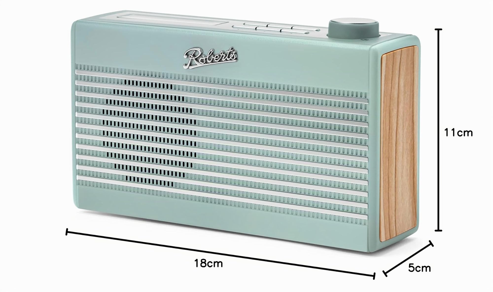 Roberts Rambler Mini - Radio Digital FM/Dab/Dab+ con Bluetooth y batería Recargable integrada, Huevo de Pato