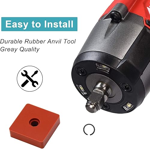 Miniatura 4 de (10 juegos) Anillos de retención de llave de impacto de 3/8 pulgadas con junta tórica, compatible con llave inalámbrica eléctrica/neumática, incluye