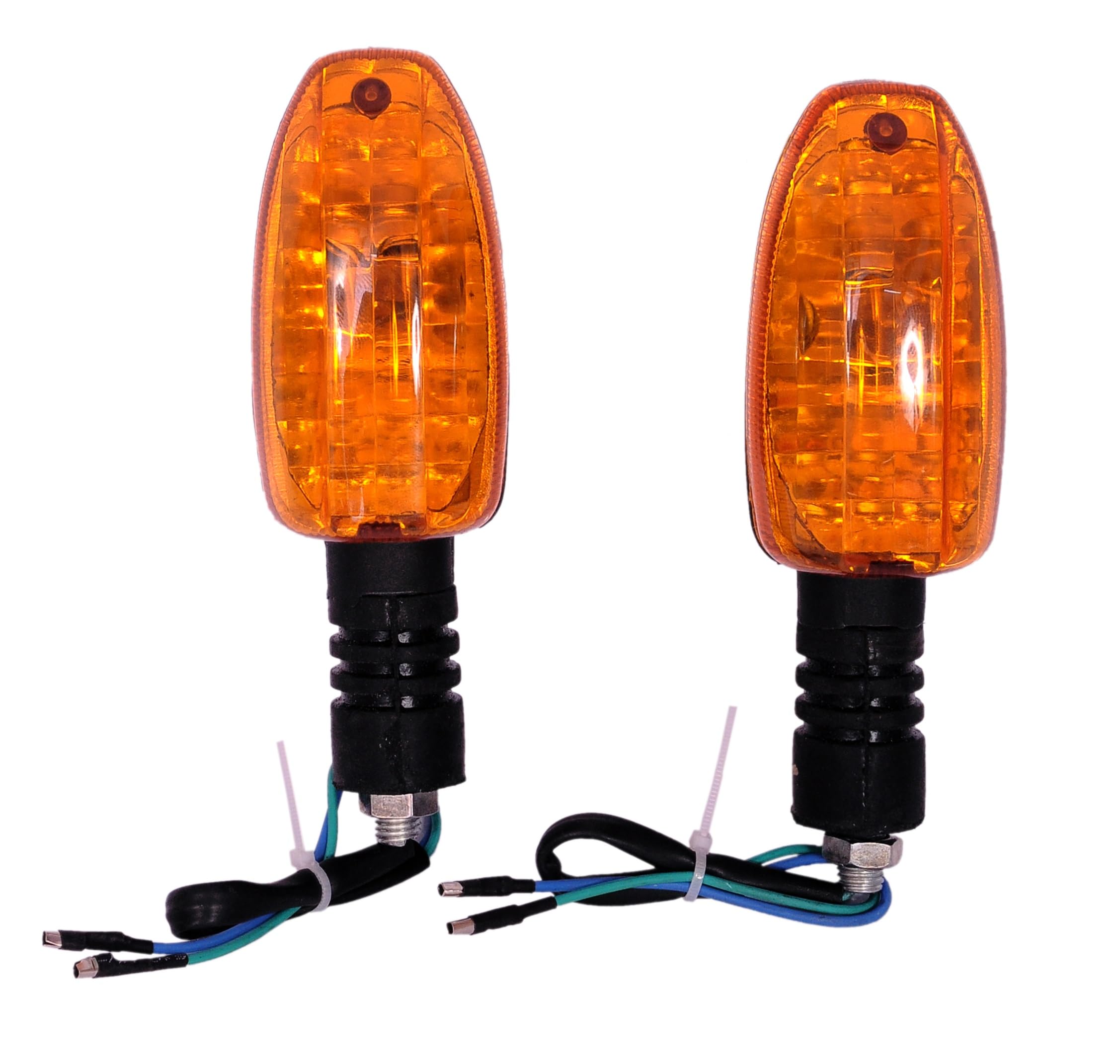 Nisha Enterprises Front, Rear Fluorescent Indicator Light for Hero, Honda Passion, Passion Plus (Pack of 2) (Platina Orange)