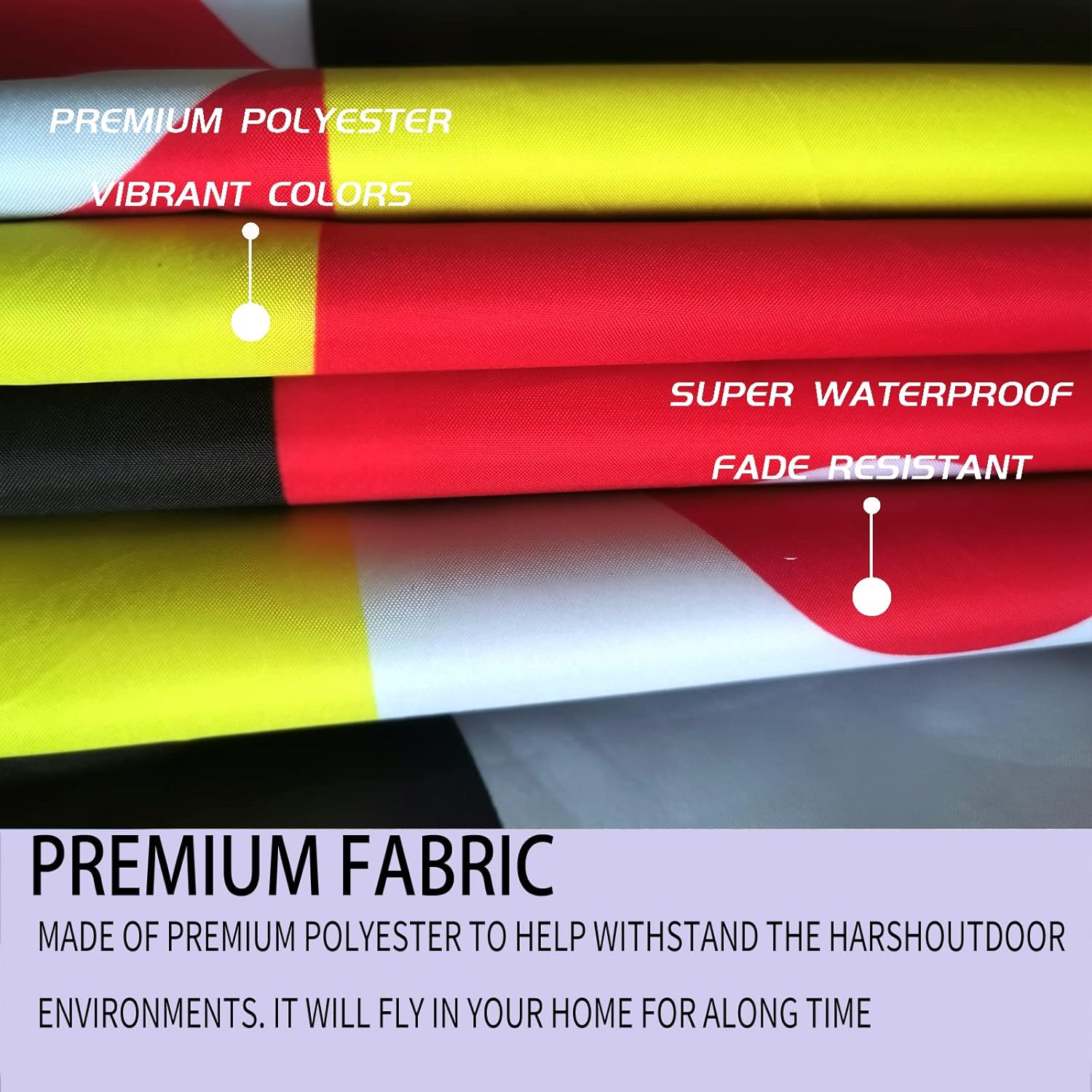 Maryland Sates Flags 3x5 Double Sided Outdoor MD Maryland Flags Heavy Duty 3 Ply with Durable Canvas Header and Brass Grommets Vivid Colors - Image 5