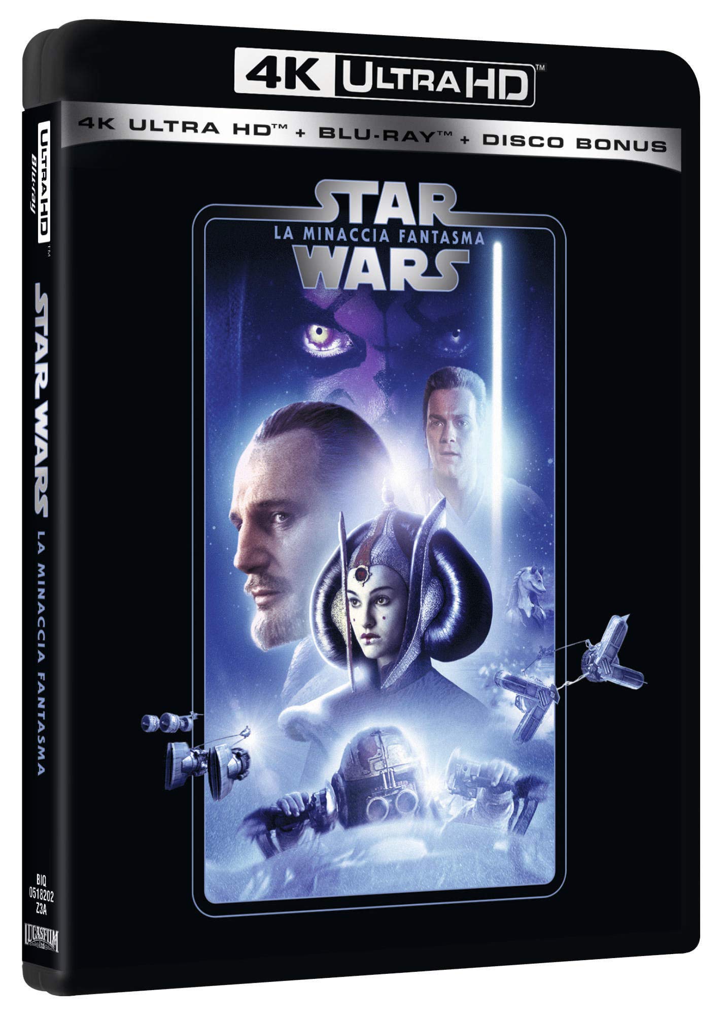 Star Wars 1 La Minaccia Fantasma Ultra-HD 4K (3 Blu-Ray)