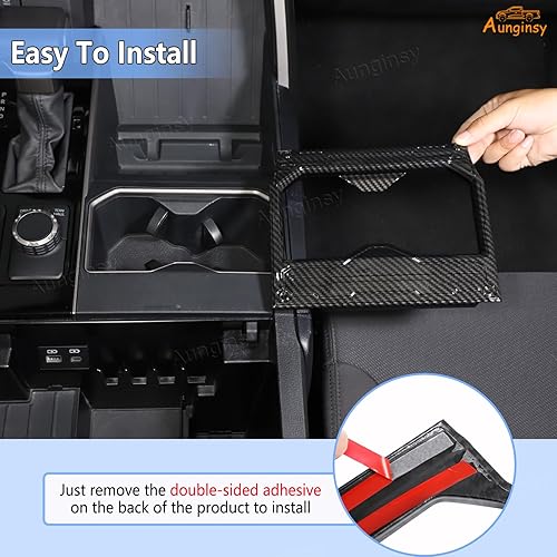 Vista 82 de Aunginsy Soporte para portavasos de asiento trasero central compatible con Toyota Tundra/Sequoia 2022-2024 2025 para consola central de fila trasera