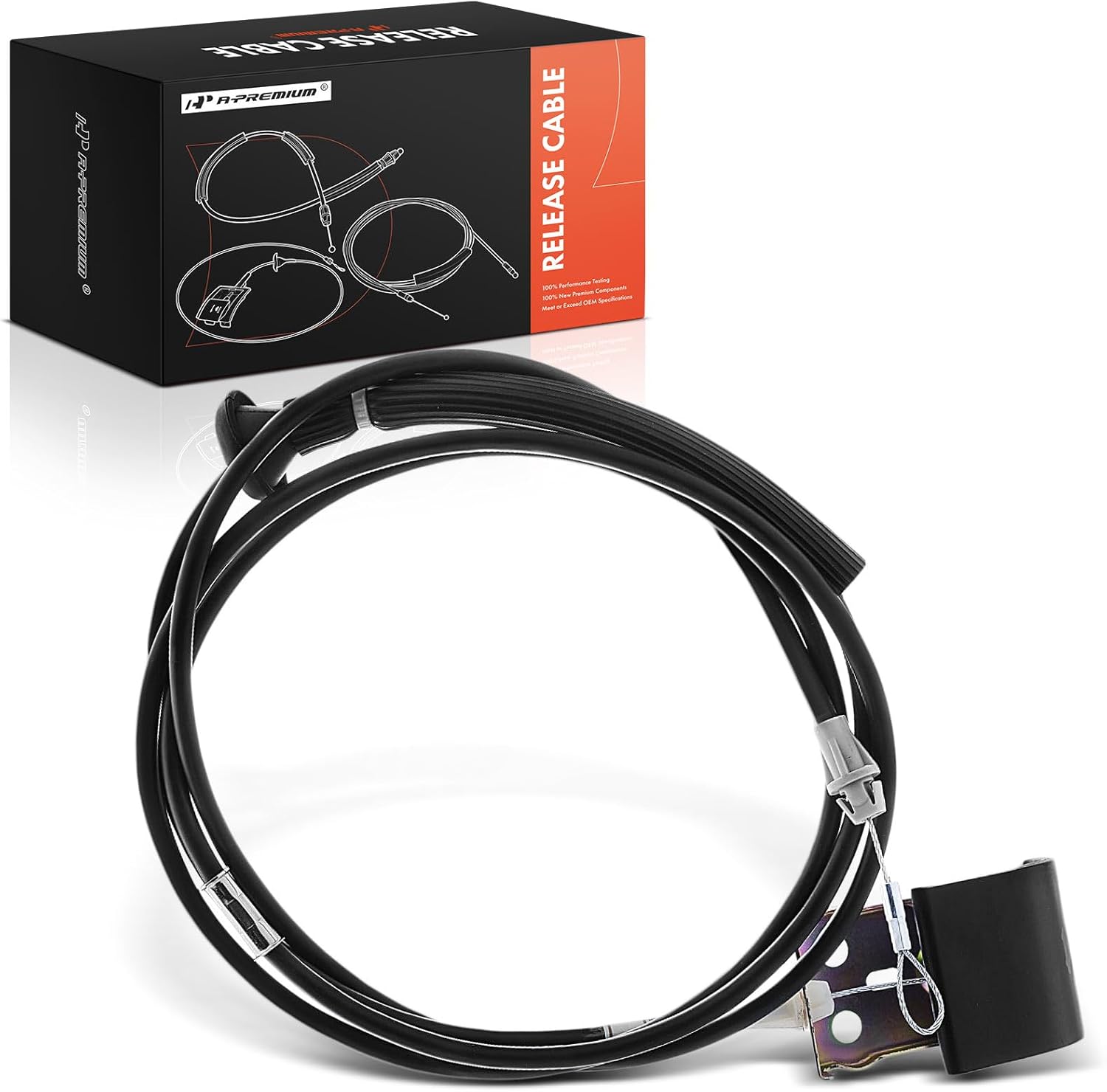 A-Premium Front Hood Latch Release Cable with Handle Compatible with Ford Explorer 1997-2001 & Mercury Mountaineer 1997-2001, 83.7 Inch, Replace# F87Z16916AA, F77Z16916BB