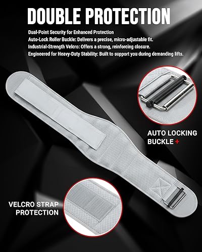 Miniatura 2 de Cinturón de levantamiento de pesas de 6 pulgadas con hebilla rápida, refuerzo de EVA para soporte de espalda de sentadillas de peso muerto, cinturón