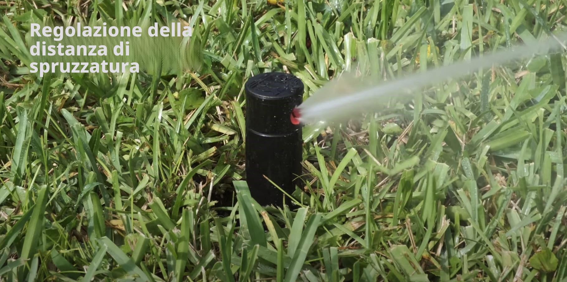 Suinga Set di 5 Irrigatore a turbina KRain RPS75 3/4'', portata da 6,7 ​​a 15,5 m, nero